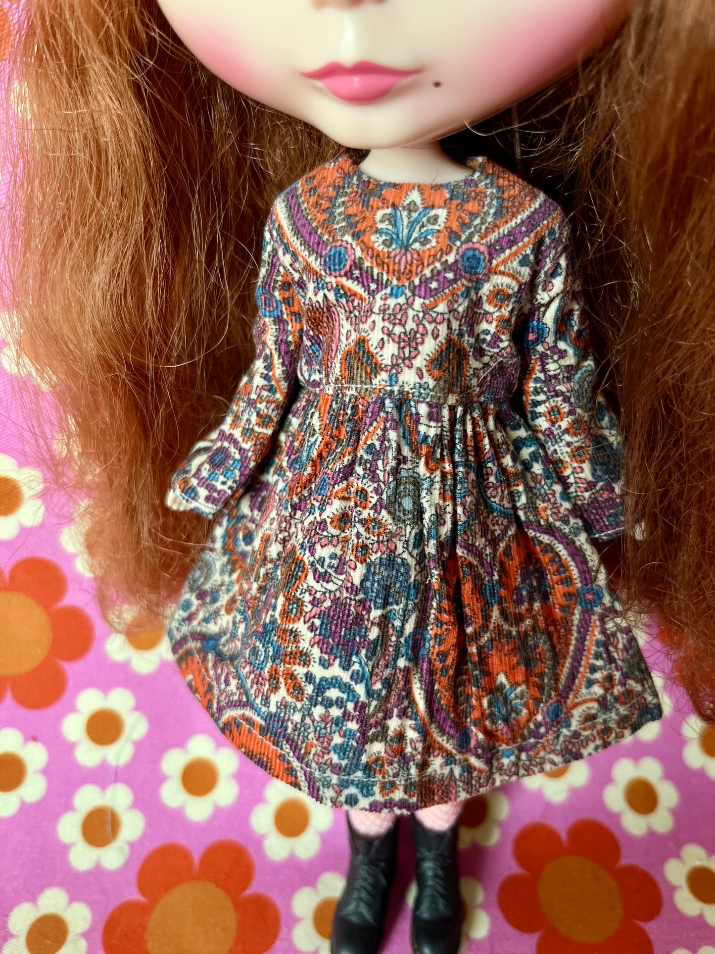 Liberty Corduroy Dress for Blythe Doll