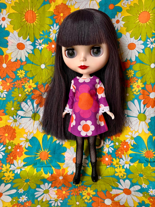 Alice Apple Mod Shift dress with sleeves OOAK