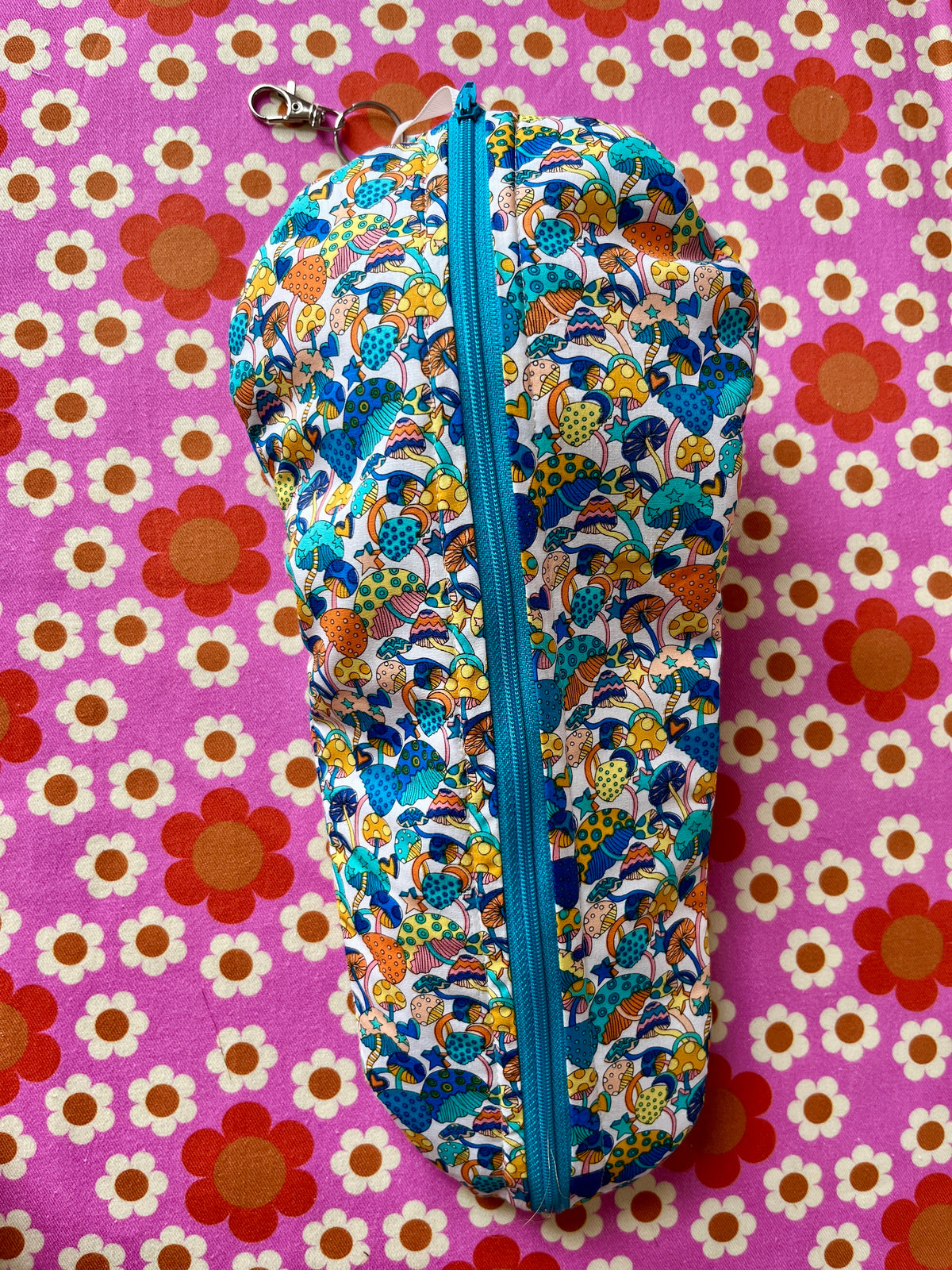 Mushroom print fabric Blythe Doll Carry Case Neo-Blythe size