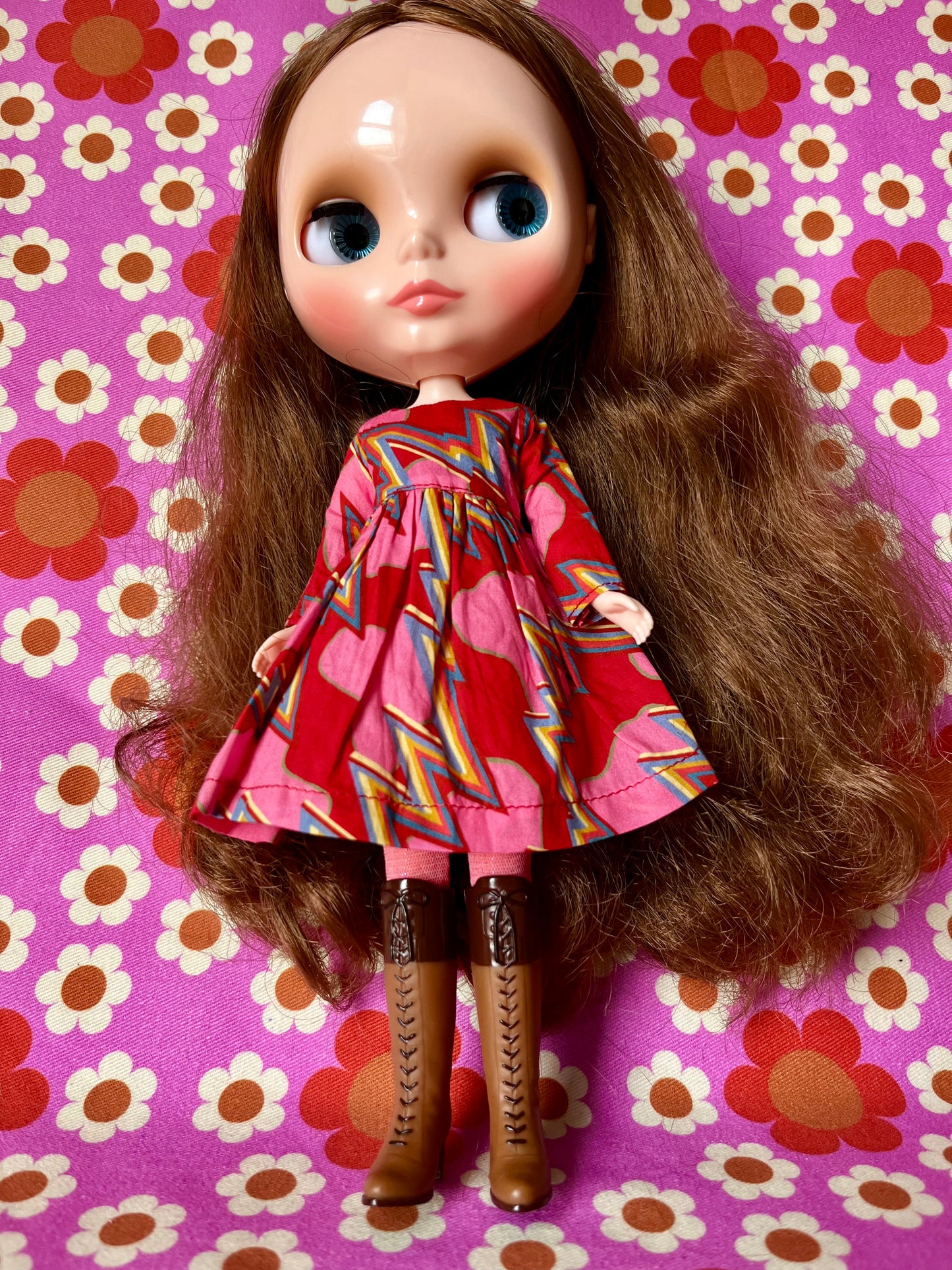 Liberty Long Sleeve Dress for Blythe Doll