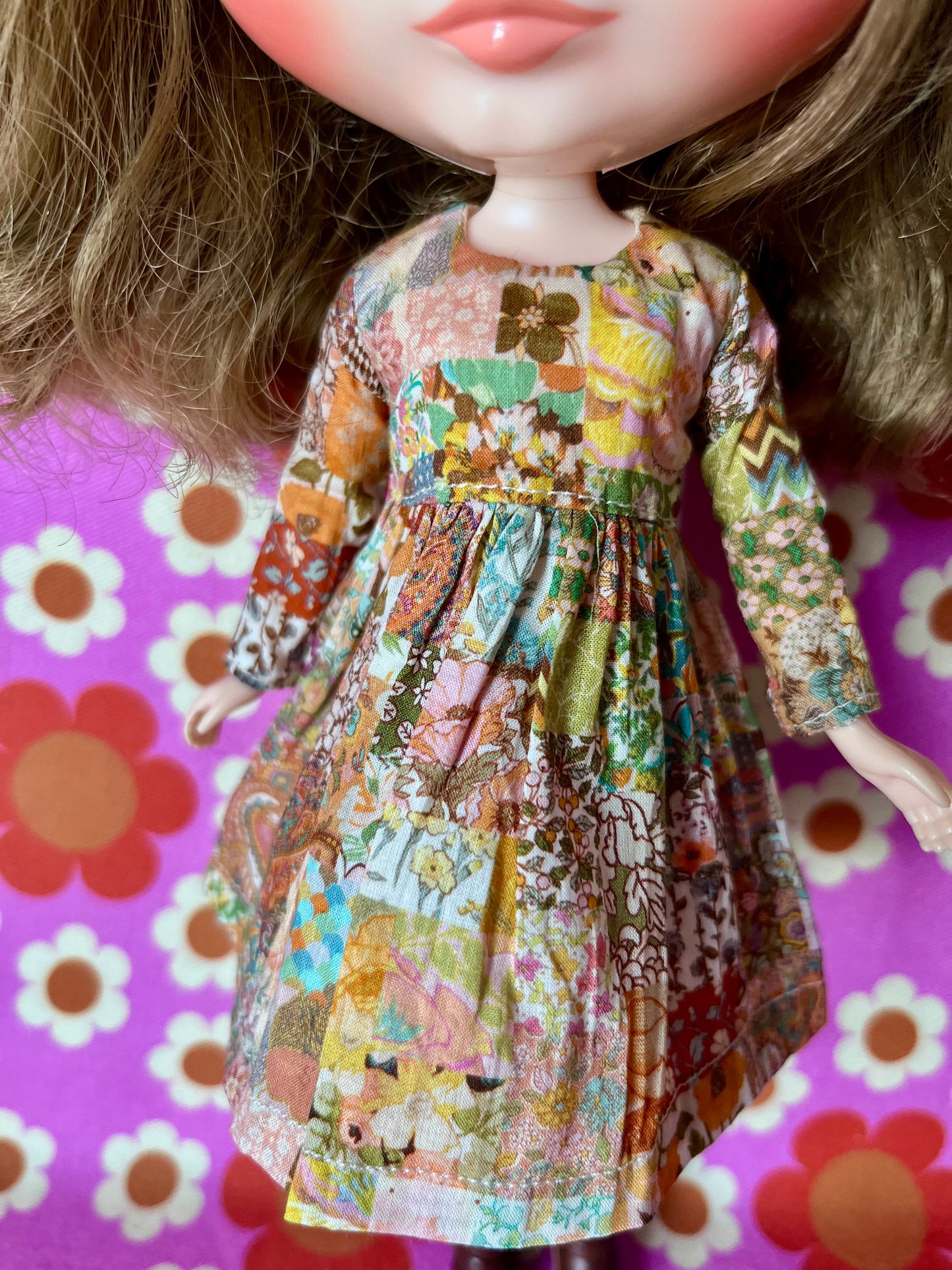 Liberty Long Sleeve Dress for Blythe Doll