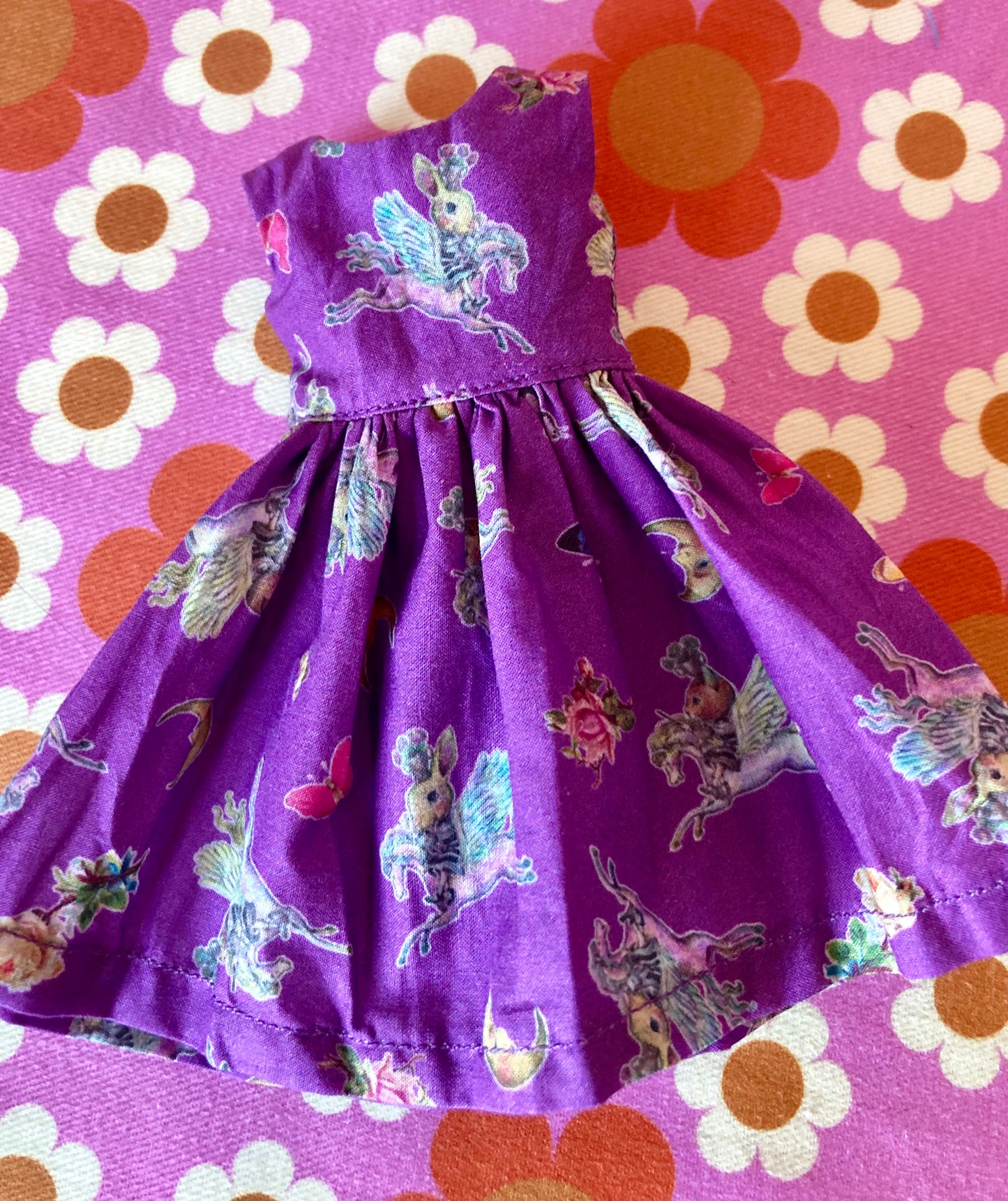 Joli Fleur Purple Flying Bunny Dress for Blythe Doll