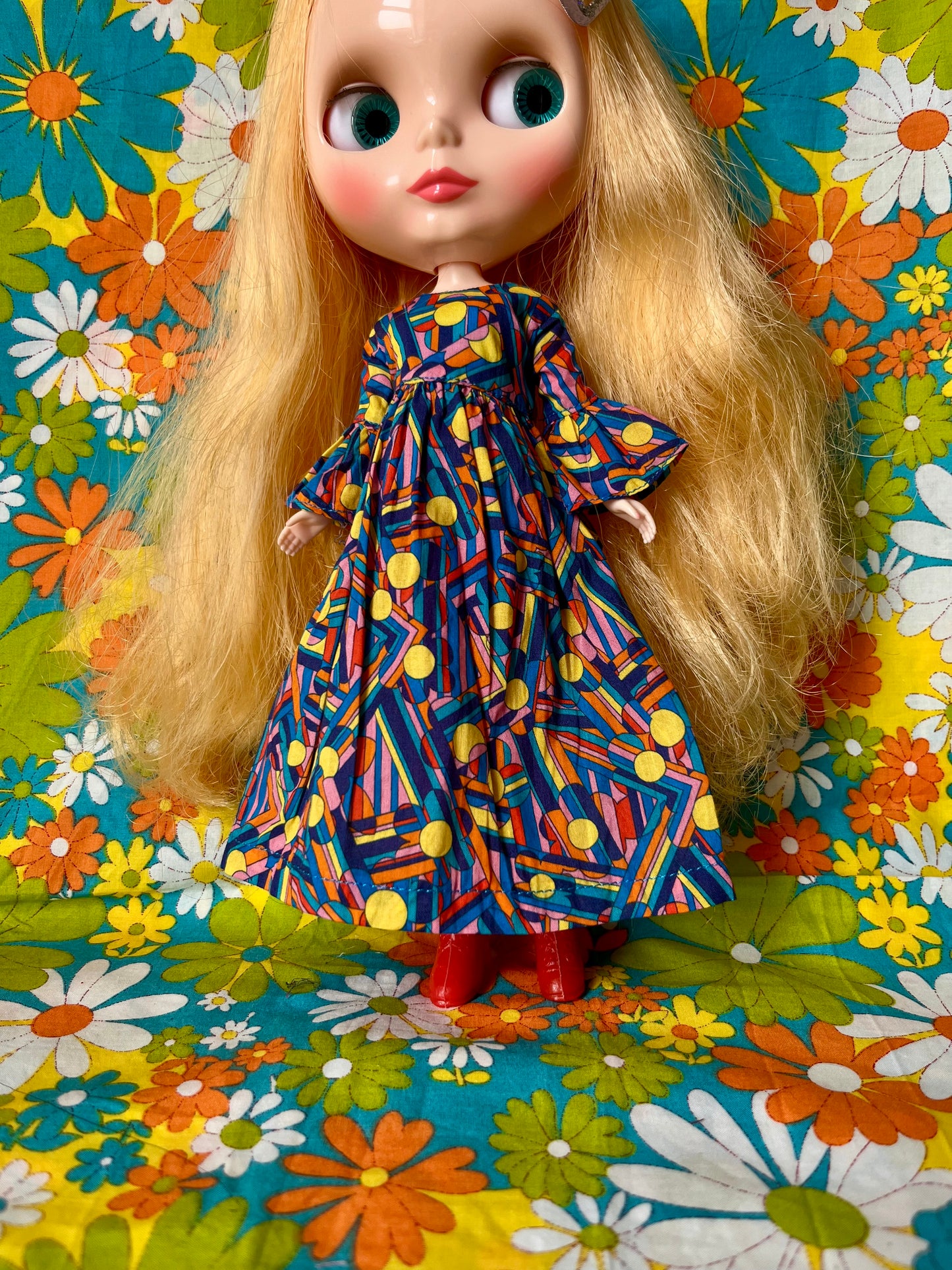 Liberty Beatles Blue Meanie Psychedelic Dress