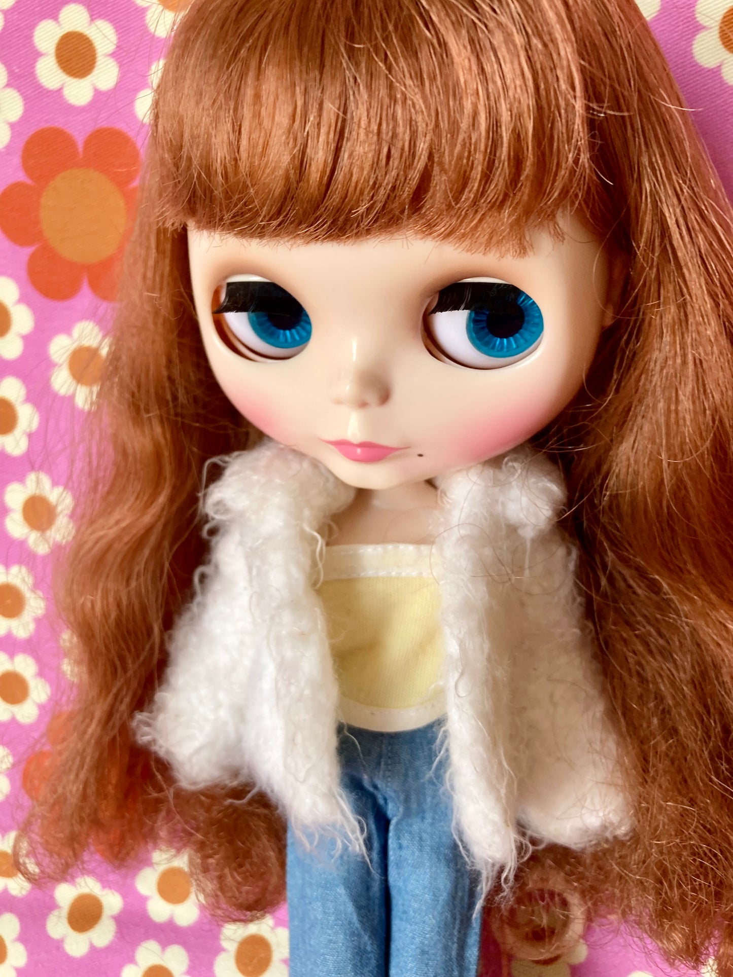 Knitted Furry Coat for Blythe Doll