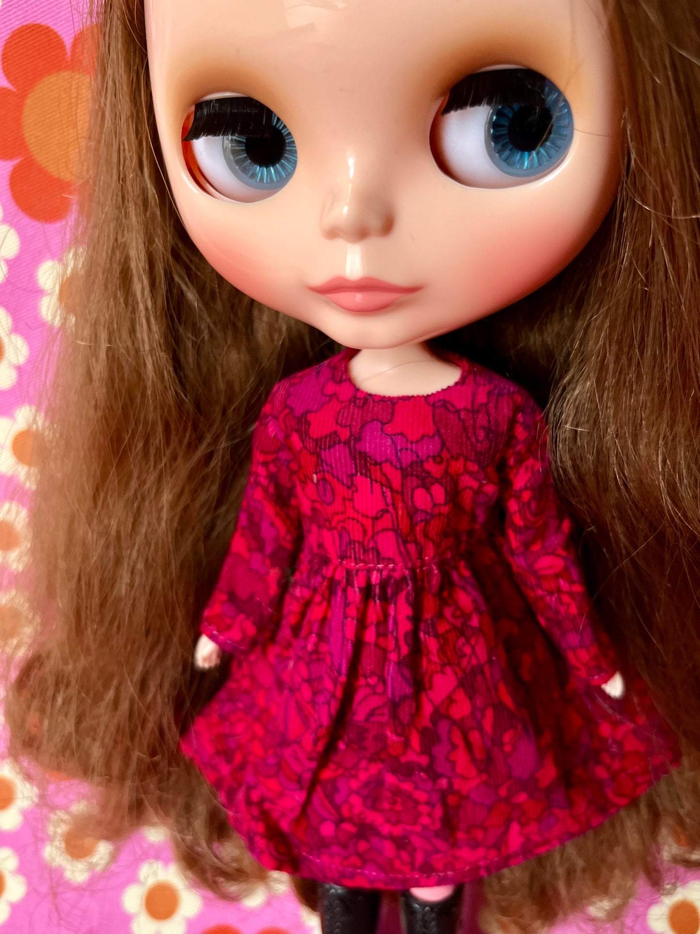 Liberty Corduroy Dress for Blythe Doll
