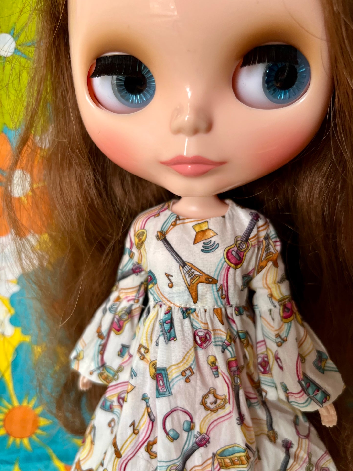 Liberty Beatles Psychedelic Guitar Dress