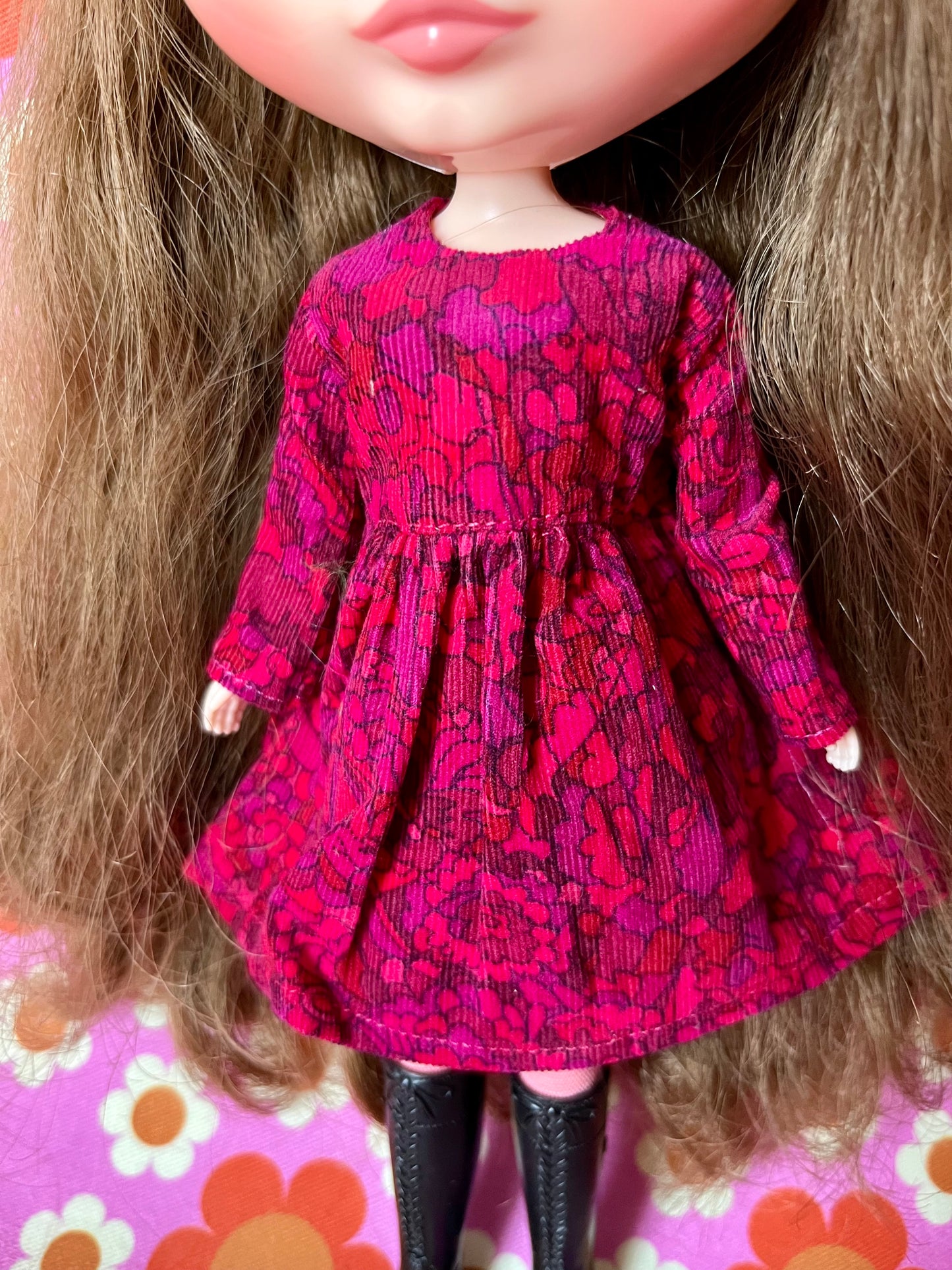 Liberty Corduroy Dress for Blythe Doll