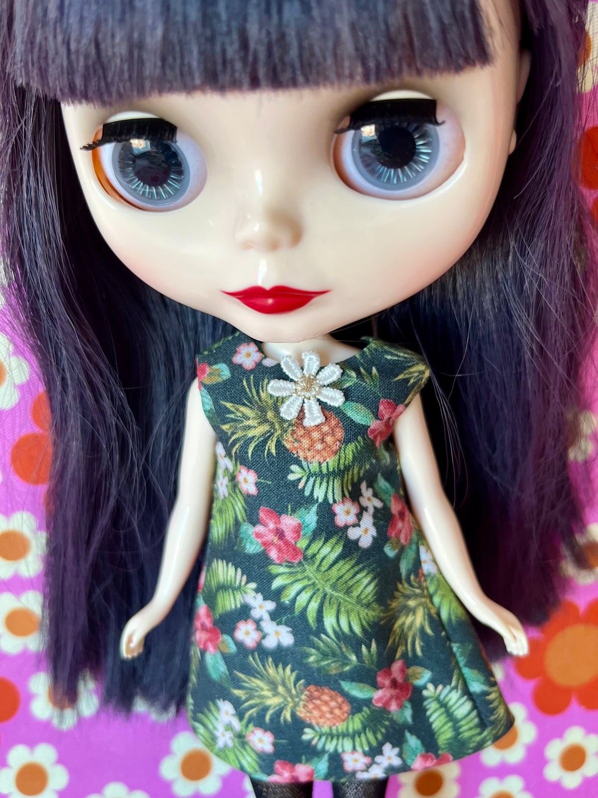 Pineapple Print Mod Cilla Shift dress