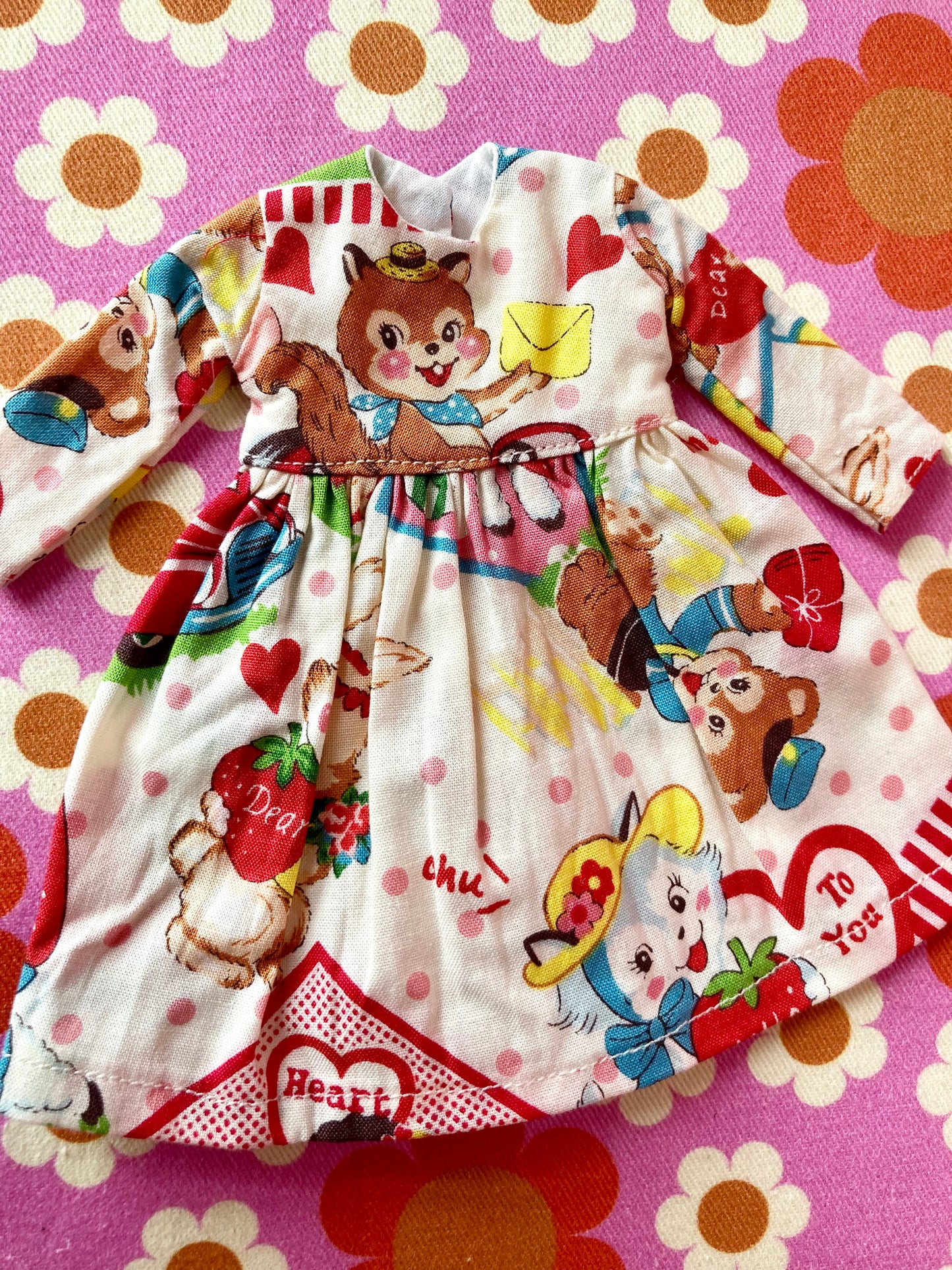 Squirrel Delivery Cute Dress for Blythe Doll
