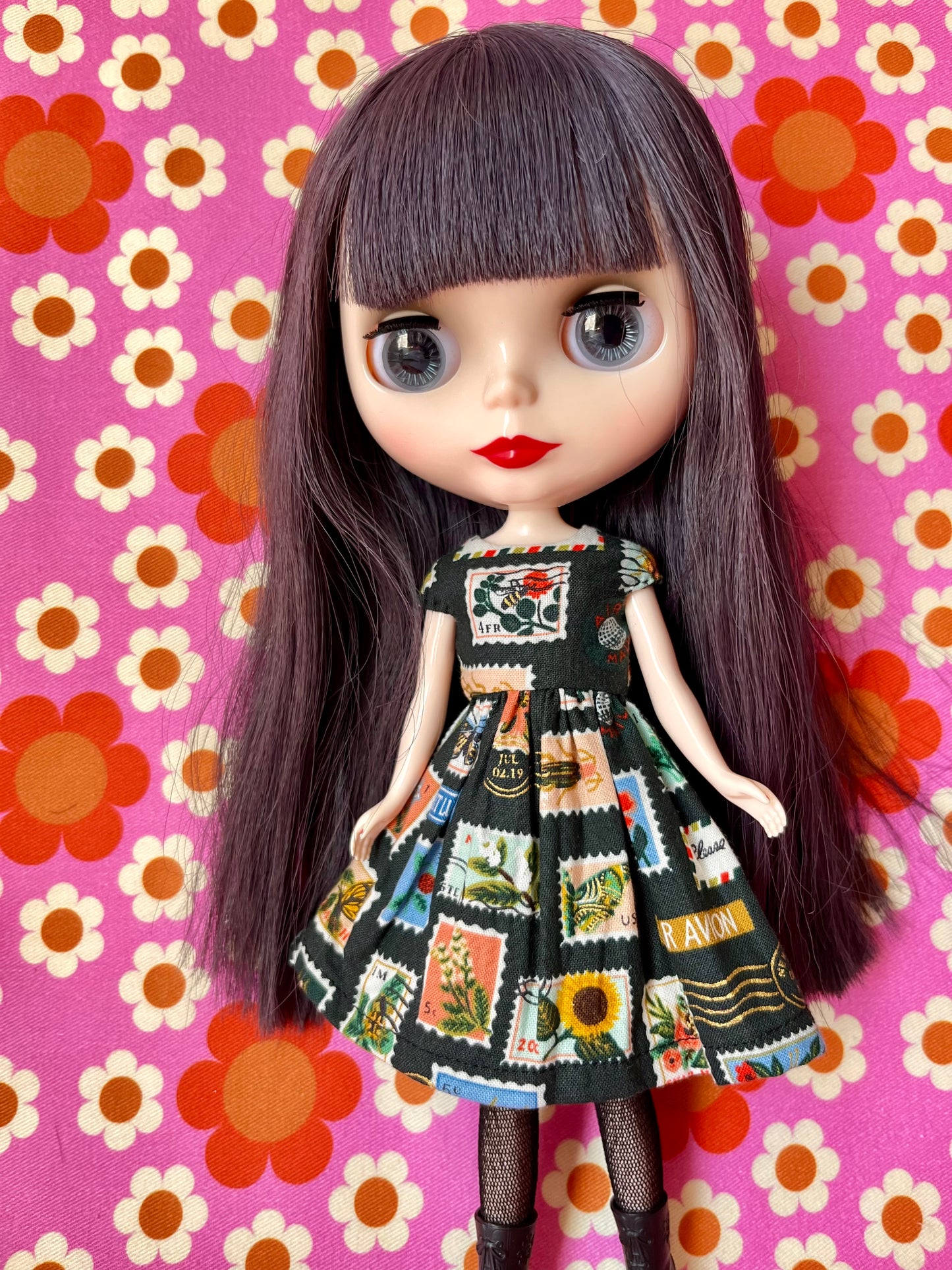 Summer Cap Sleeve Dress for Blythe Doll