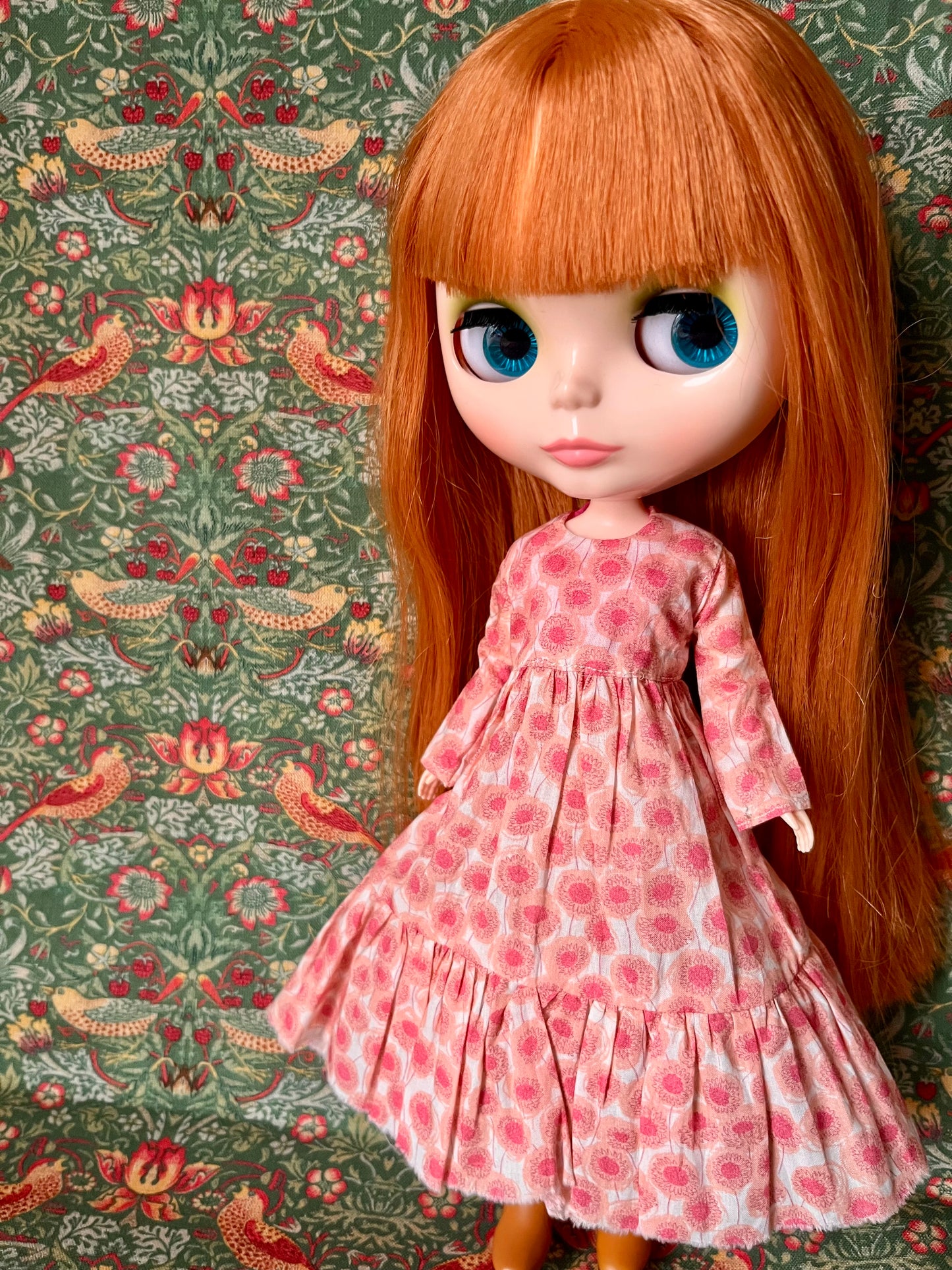Liberty Long Tirered Hem Dress for Blythe Doll