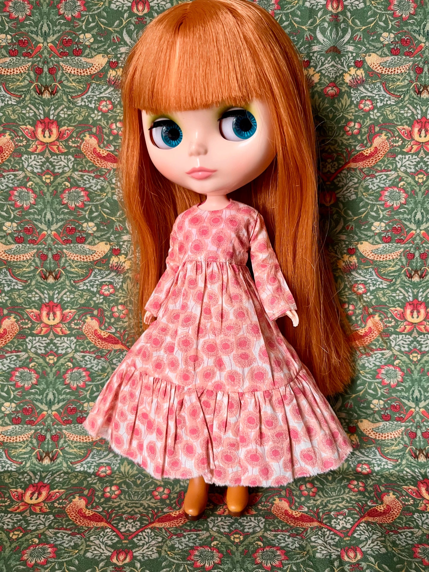 Liberty Long Tirered Hem Dress for Blythe Doll