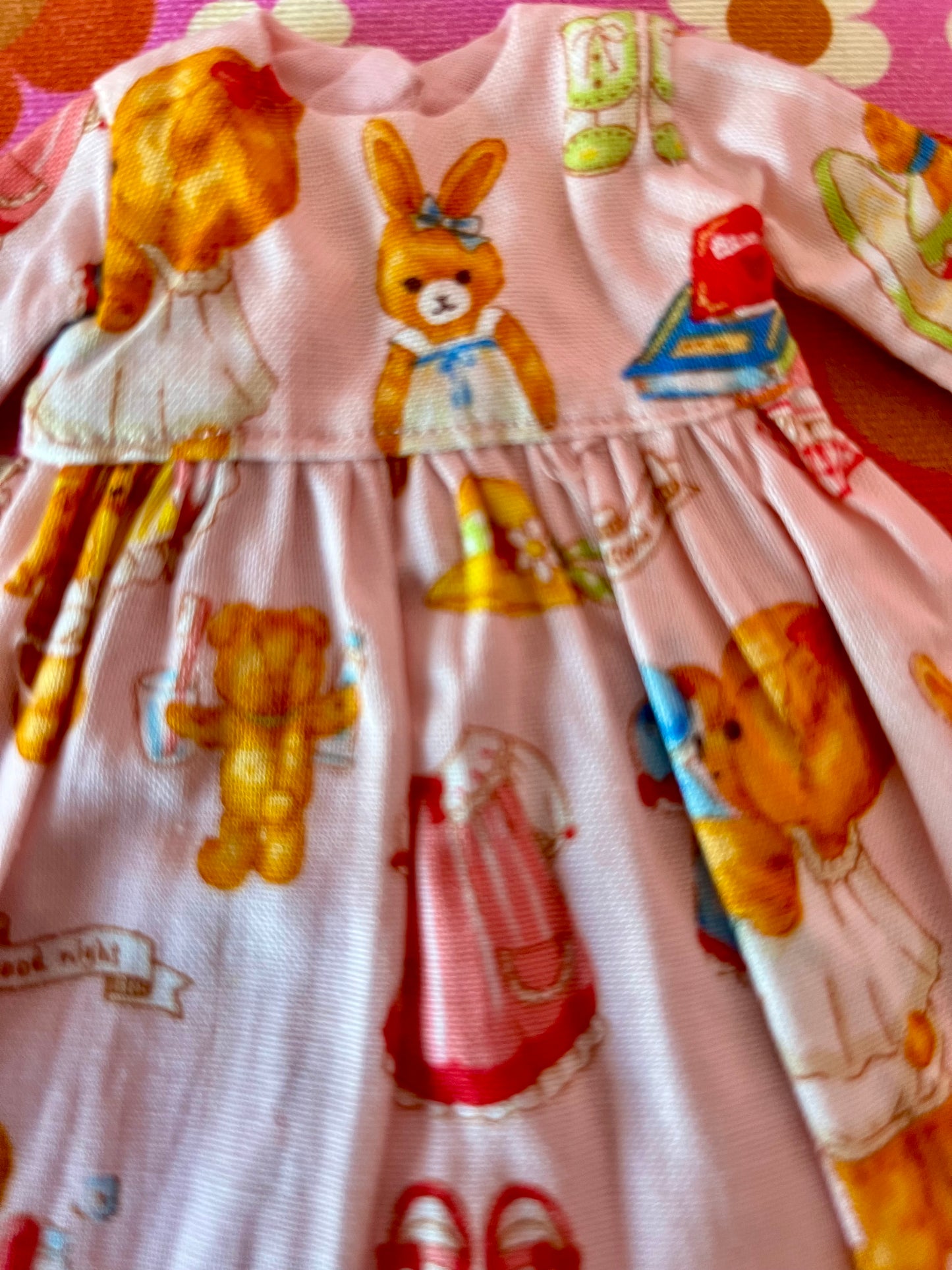 Pink Teddy Dress for Blythe Doll