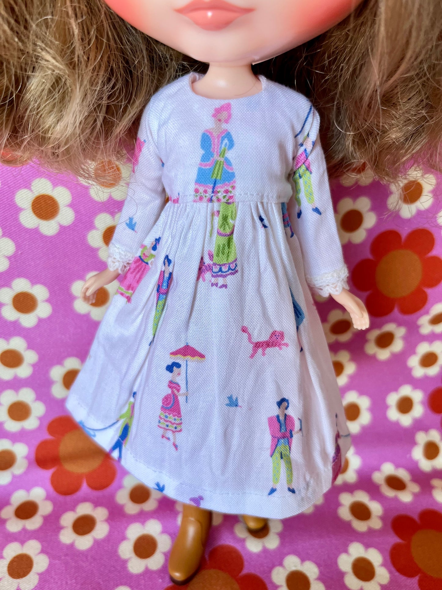 Sale Georgian Fashion Print Dress