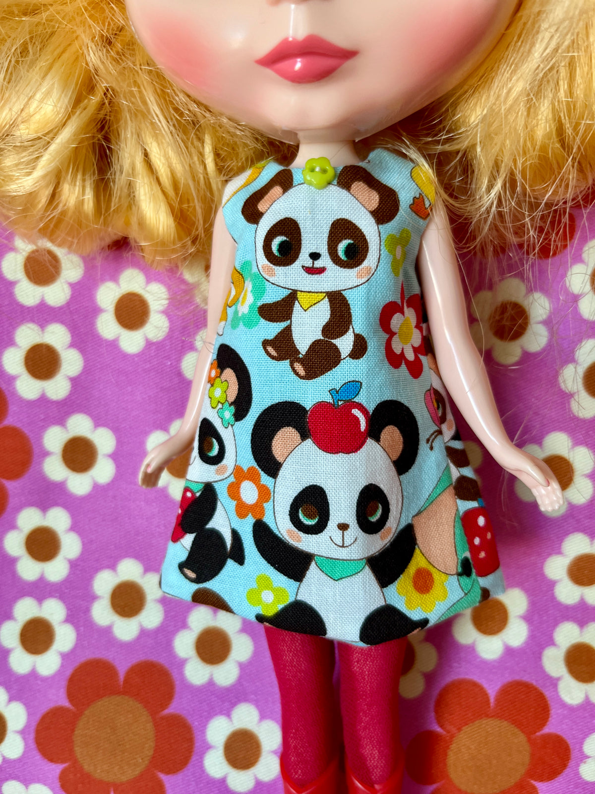 Cute Panda Print Mod Cilla Shift dress