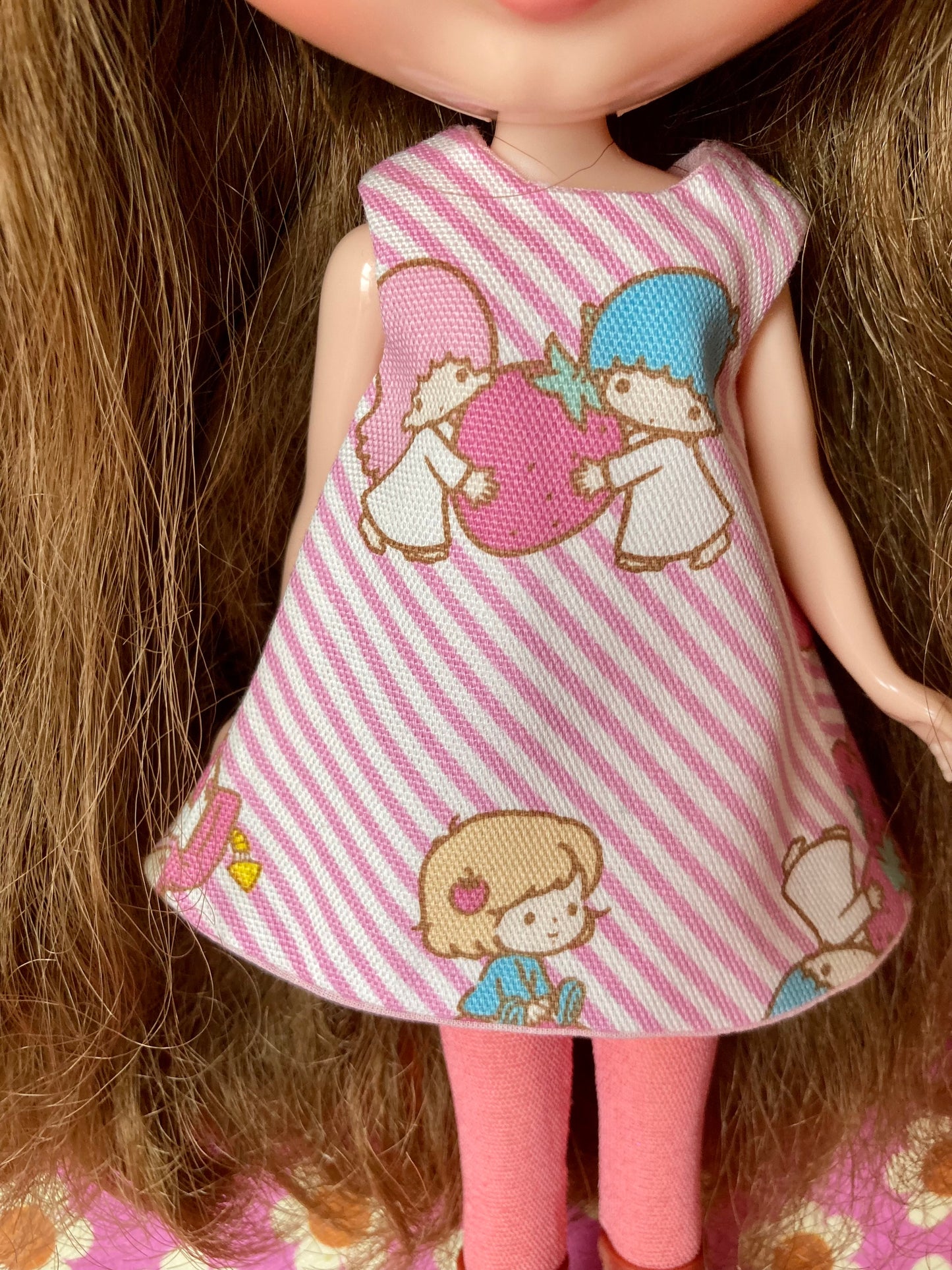 Sanrio Twin stars Pink stripe Shift Dress