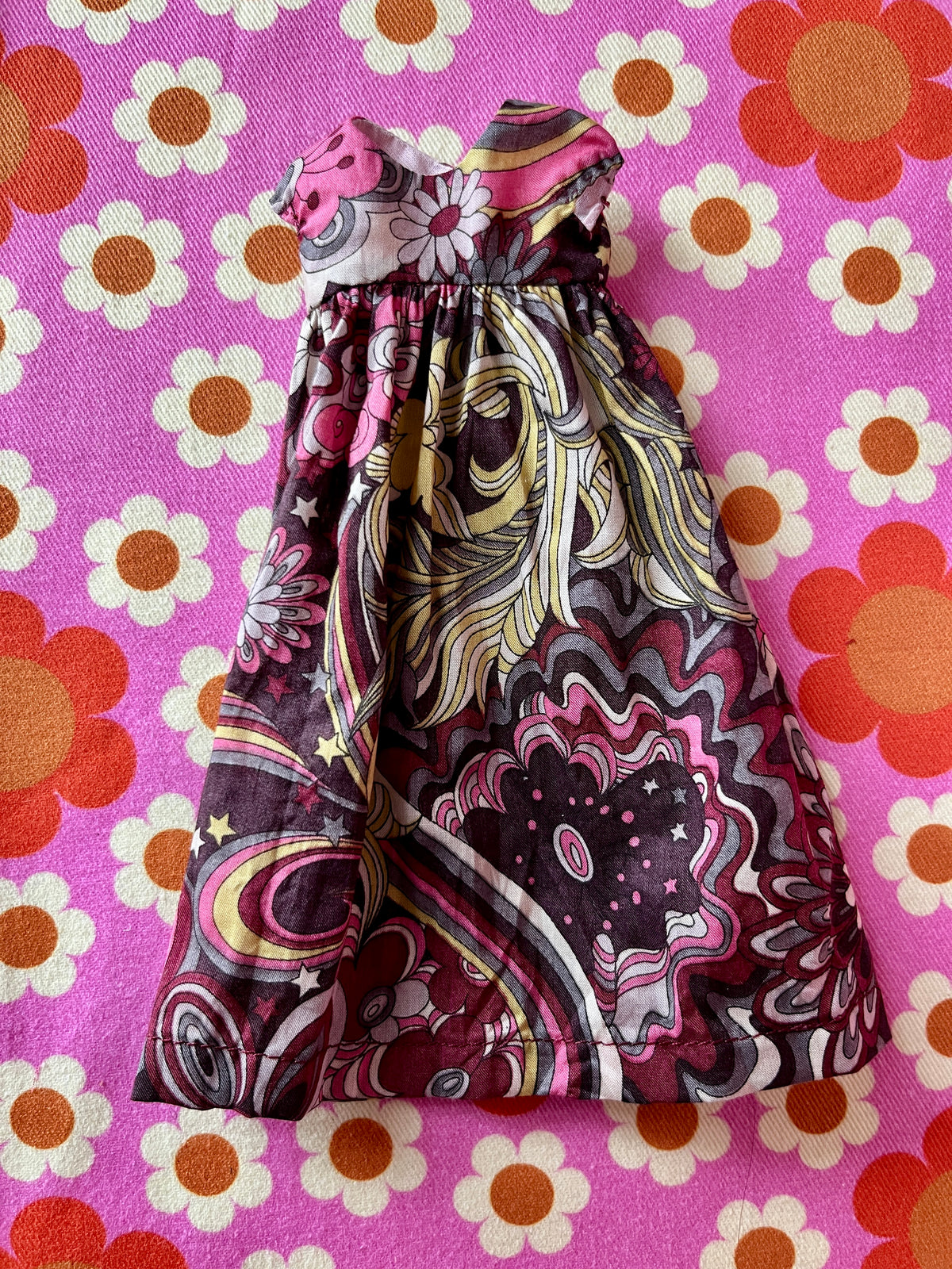 Goth Austen Liberty Regency Dress for Blythe Doll Psychedelic Swirl