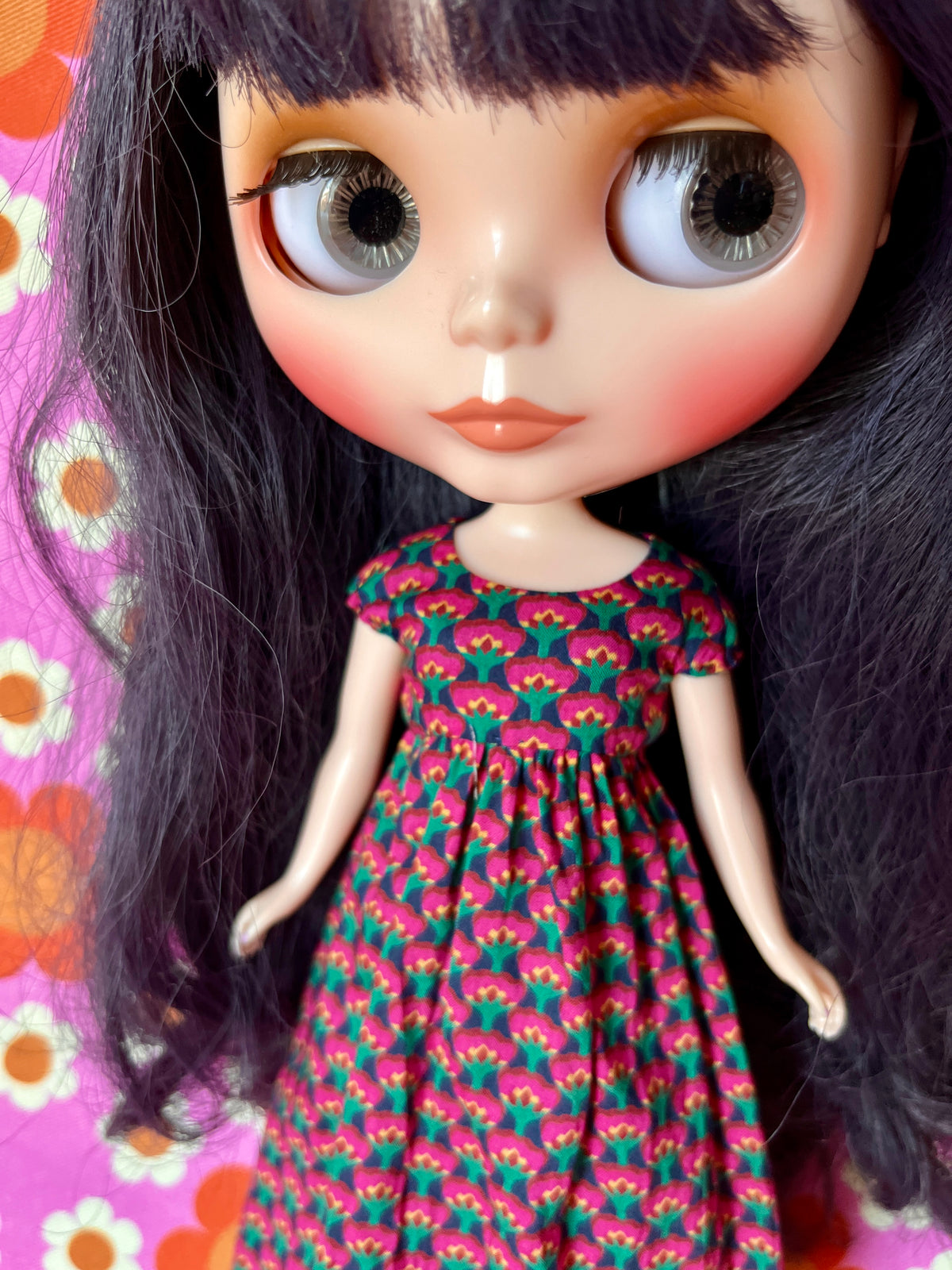 Goth Austen Liberty Regency Dress for Blythe Doll Ditsy Deco