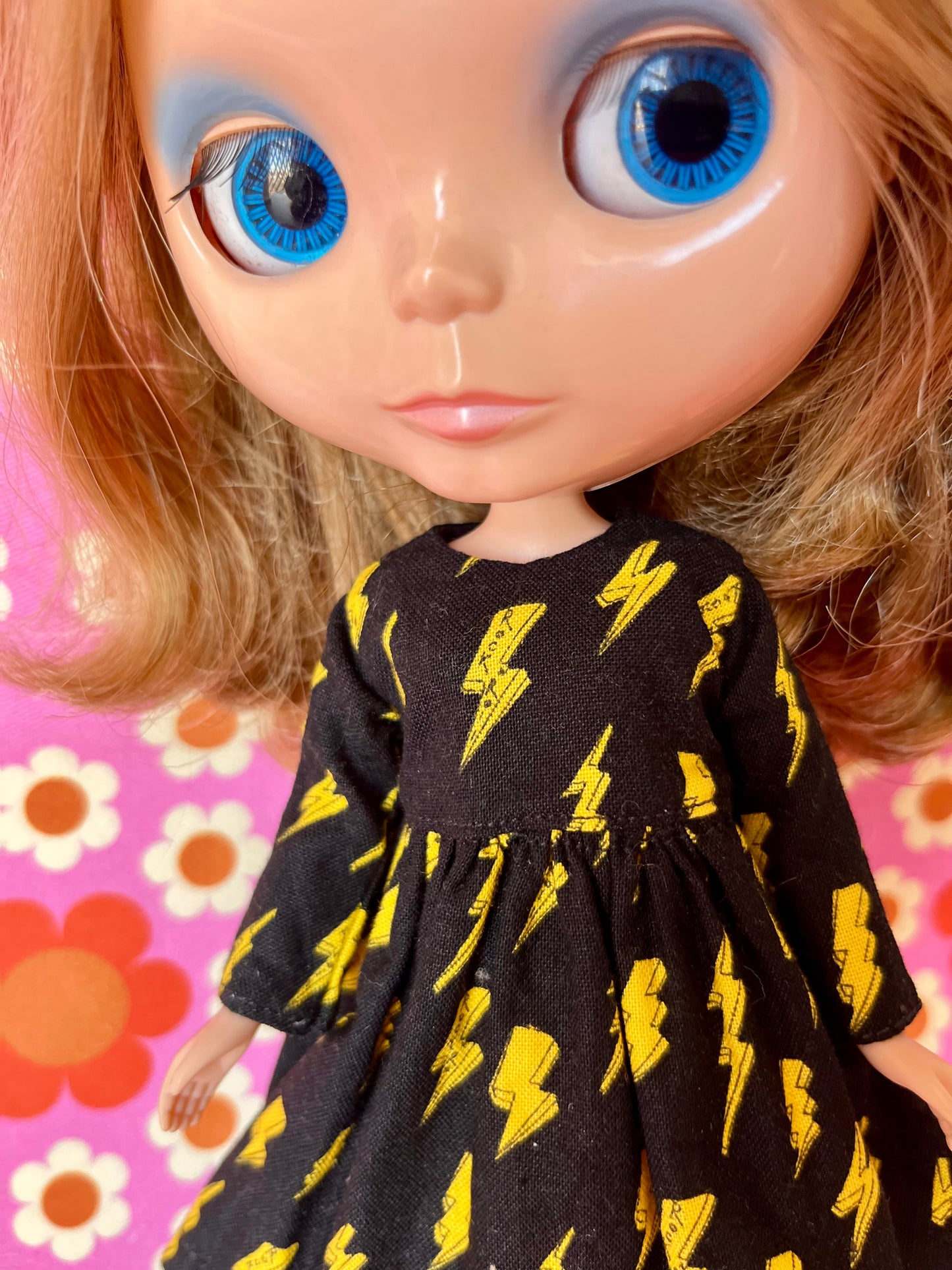 Rock & Roll Long Sleeve Dress for Blythe Doll