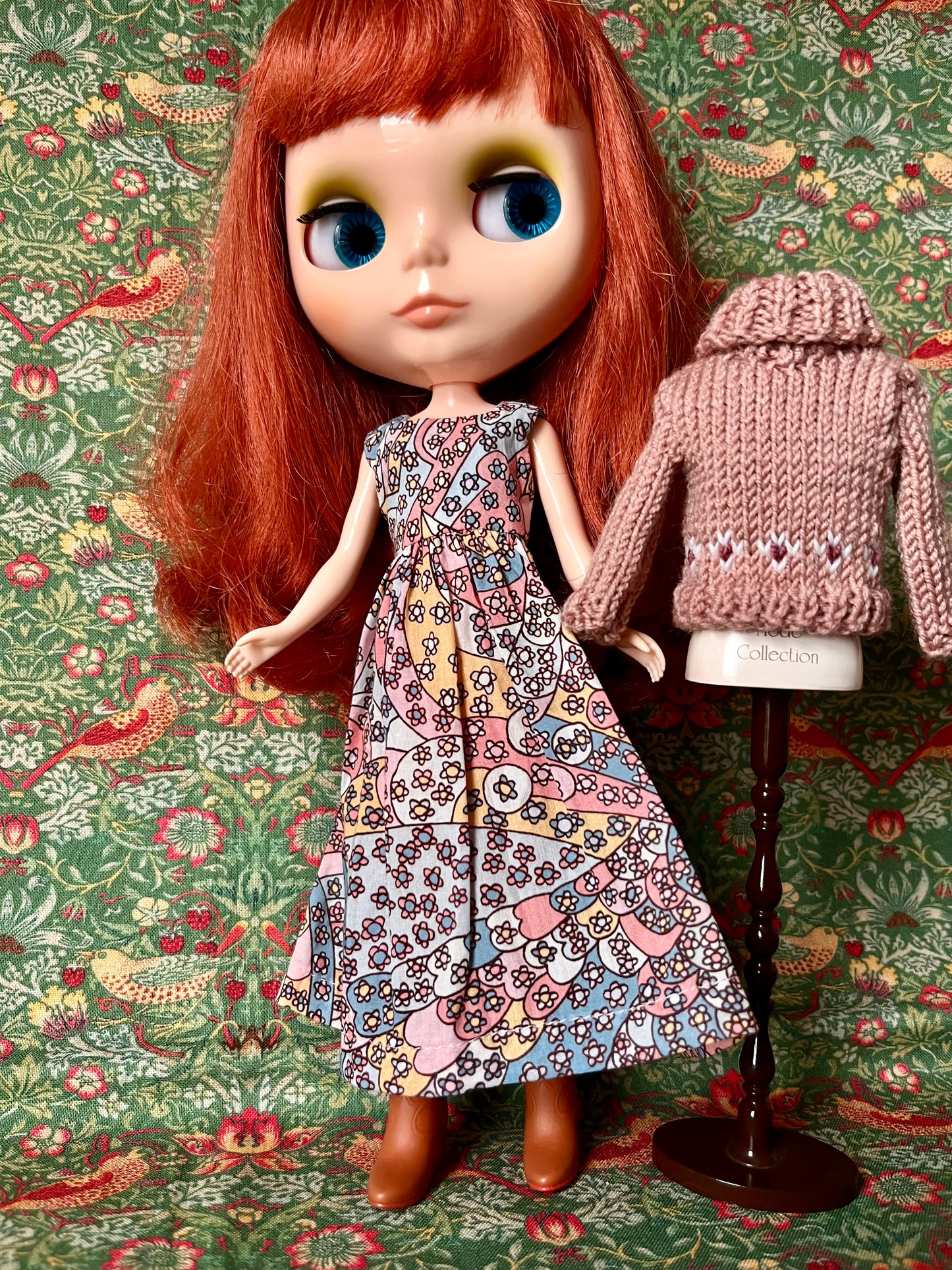 Liberty Dress & Daisy Sweater Set for Blythe Doll