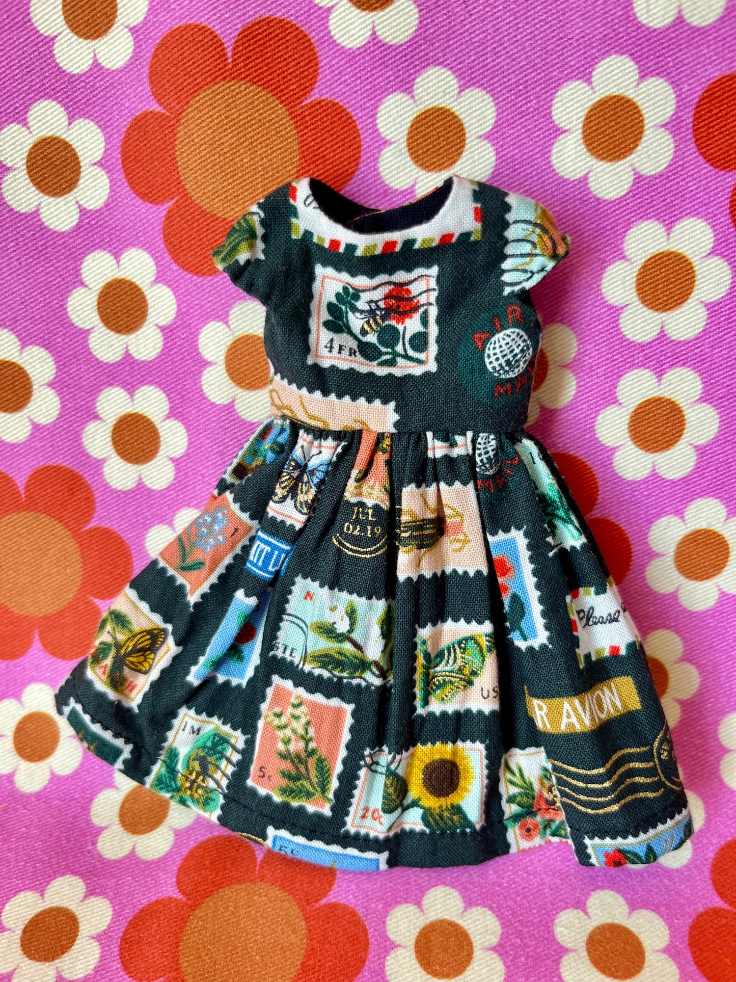 Summer Cap Sleeve Dress for Blythe Doll