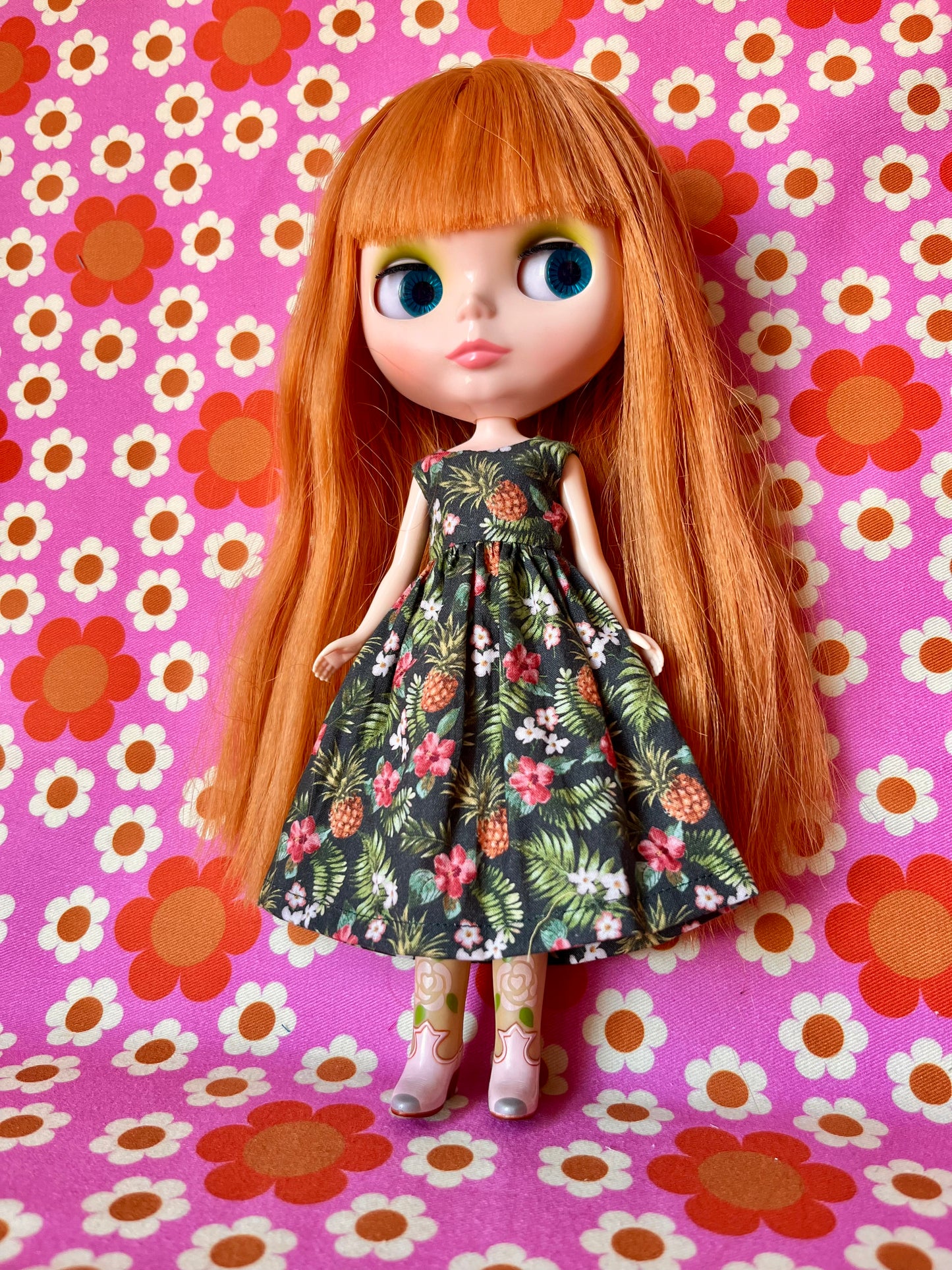 Pineapple Summer Simple Sleeveless Dress for Blythe