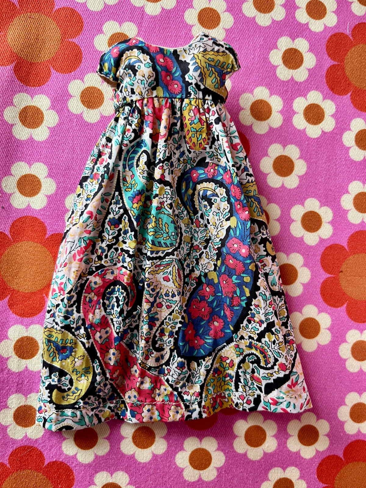 Goth Austen Liberty Regency Dress for Blythe Doll Black Paisley