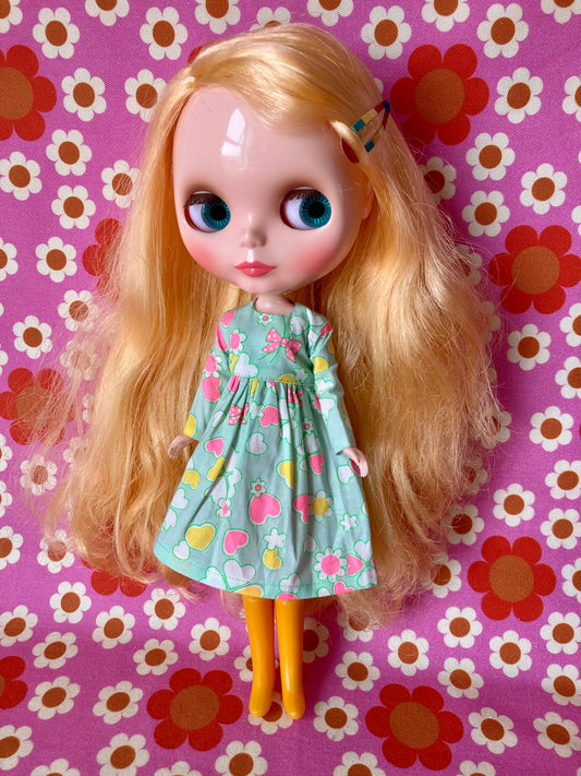 Antique Pink Cute Daisy Clover Dress for Blythe Doll