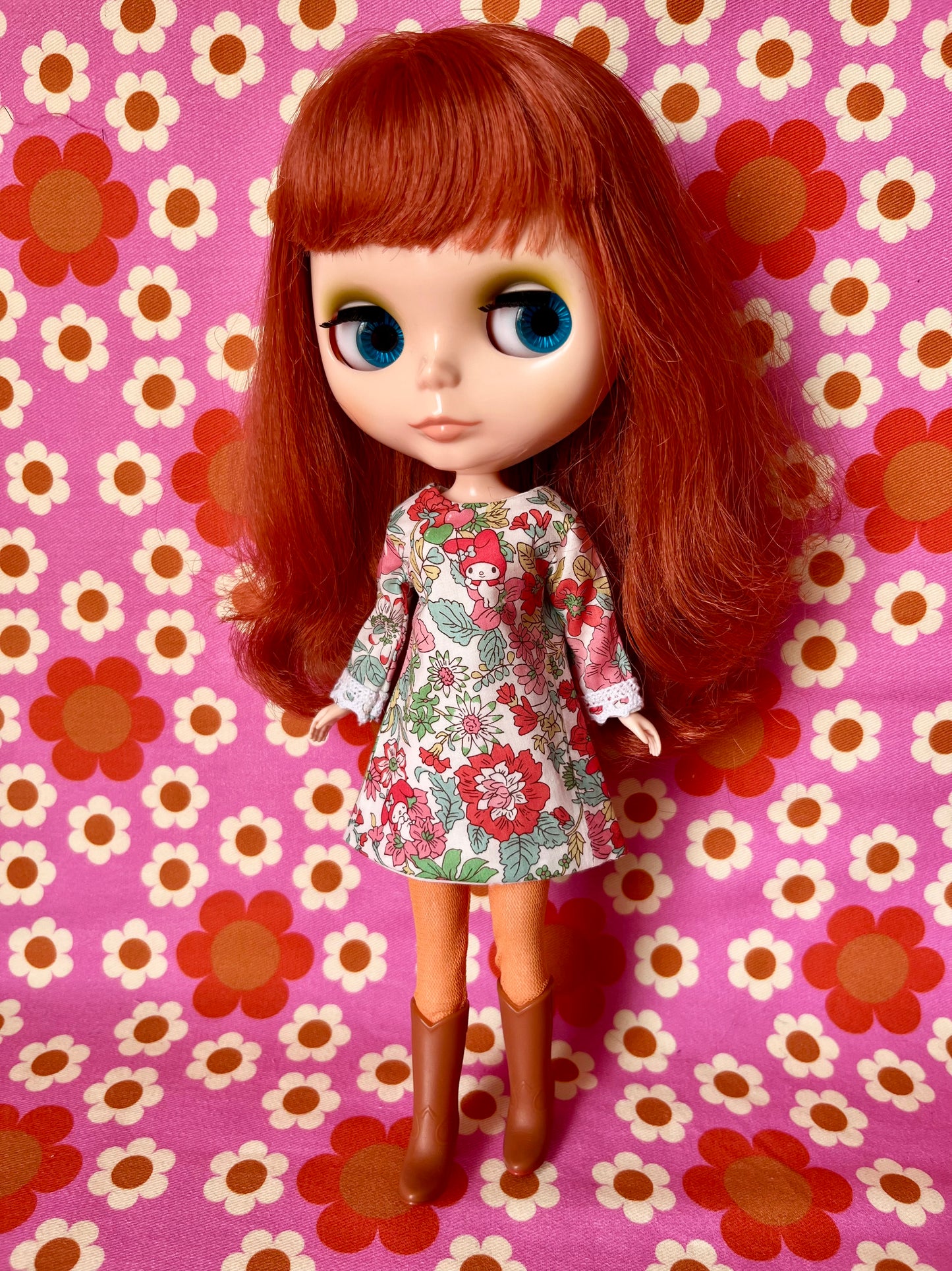Red My Melody Sanrio Liberty Limited Edition Shift Dress for Blythe Doll