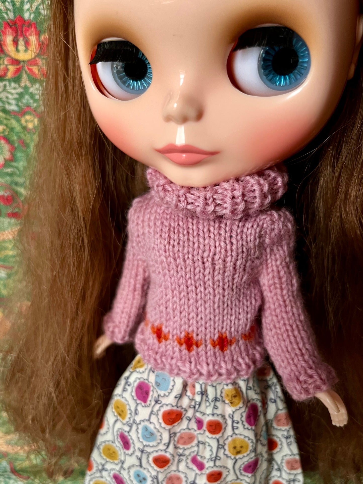 Liberty Dress & Daisy Sweater Set for Blythe Doll