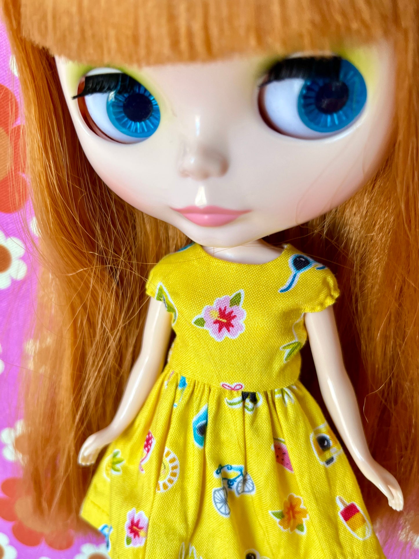 Summer Cap Sleeve Dress for Blythe Doll