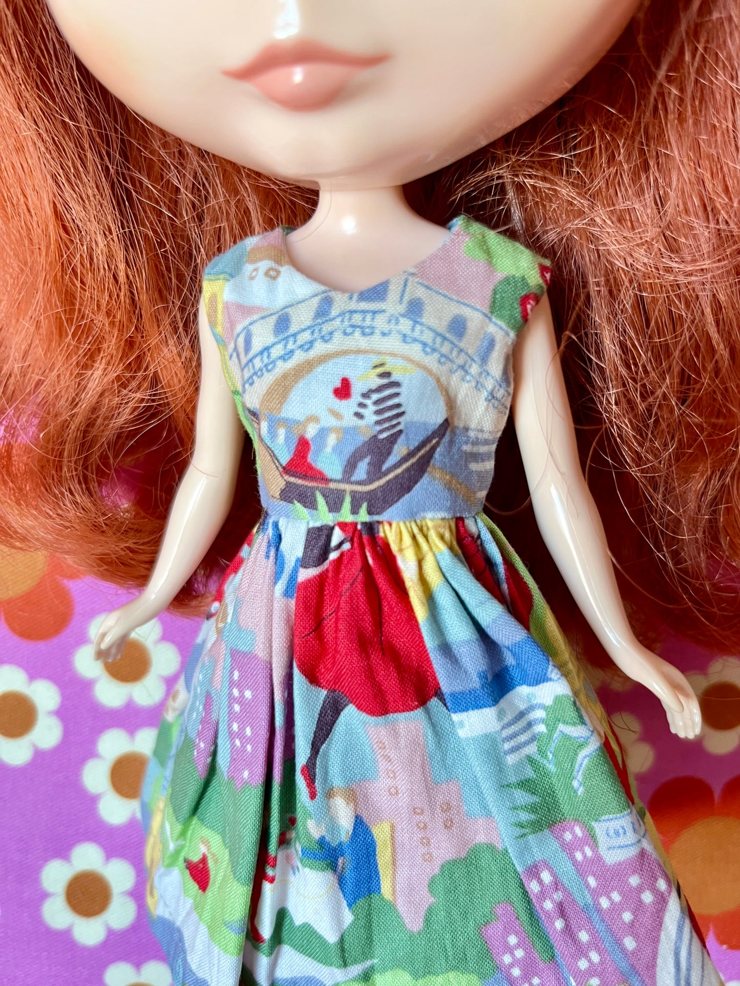 Venice Travel Summer Simple Sleeveless Dress for Blythe
