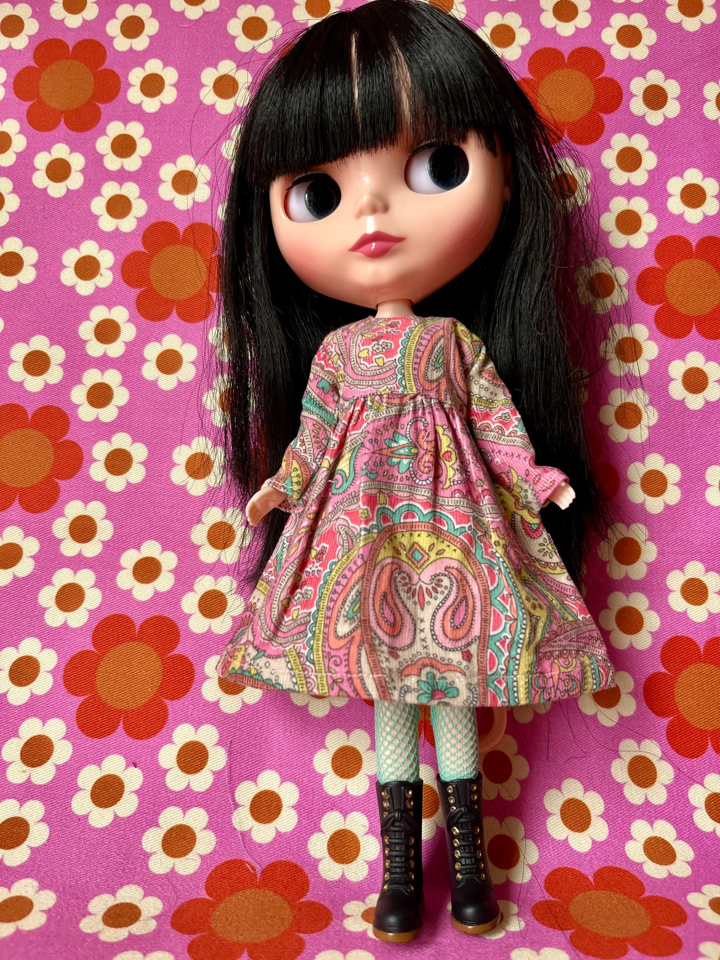Liberty Corduroy Dress for Blythe Doll