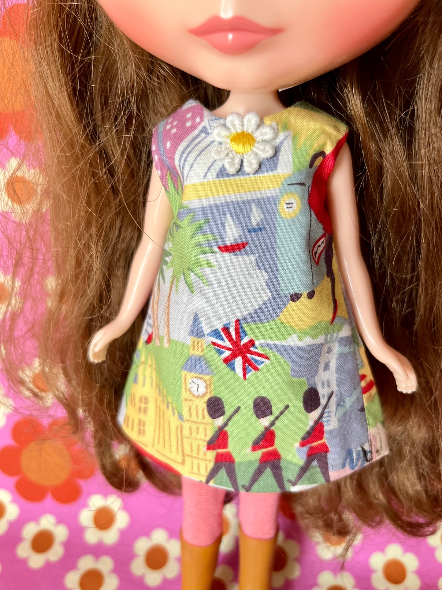 Travel Print Mod Sleeveless Shift dress