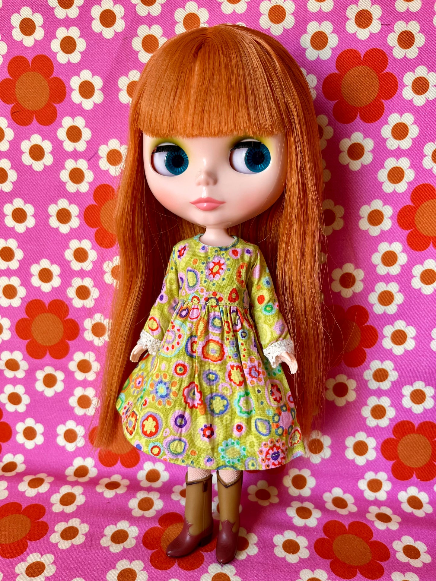 Sale Paperweight Green Long Sleeve Dress for Blythe Doll