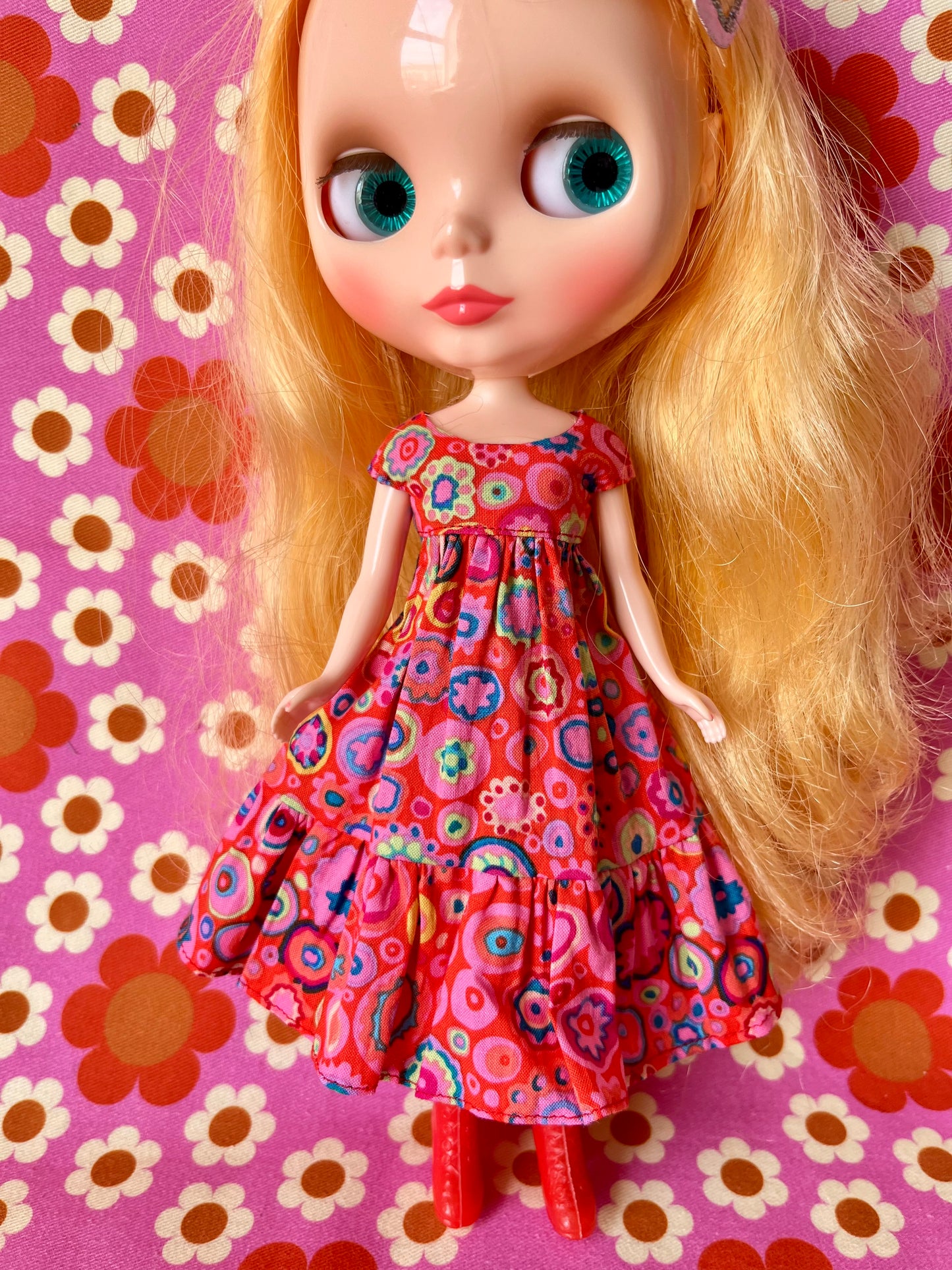 Paperweight  Hippie Red Dress for Blythe Doll