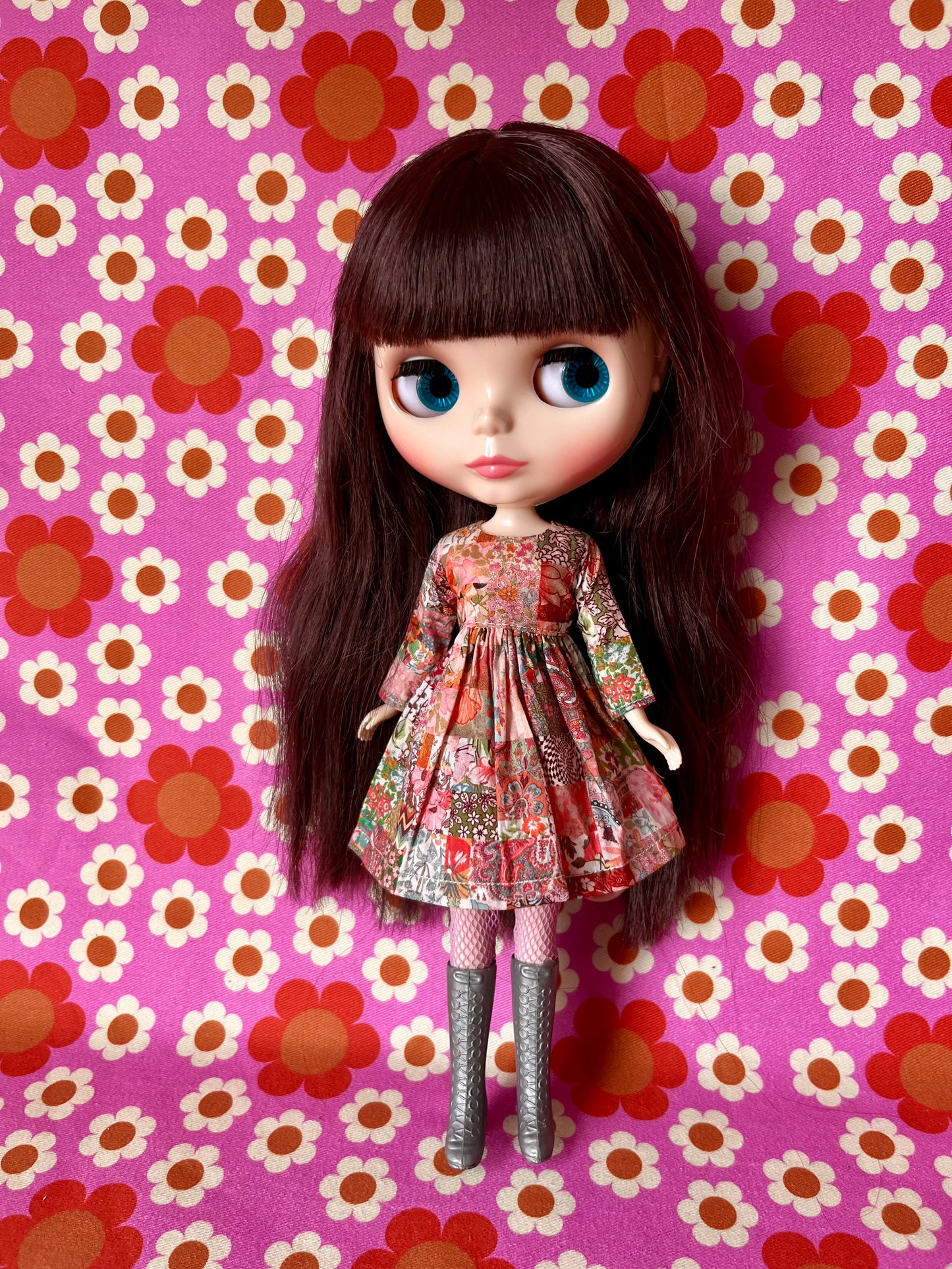 Liberty Long Sleeve Dress for Blythe Doll