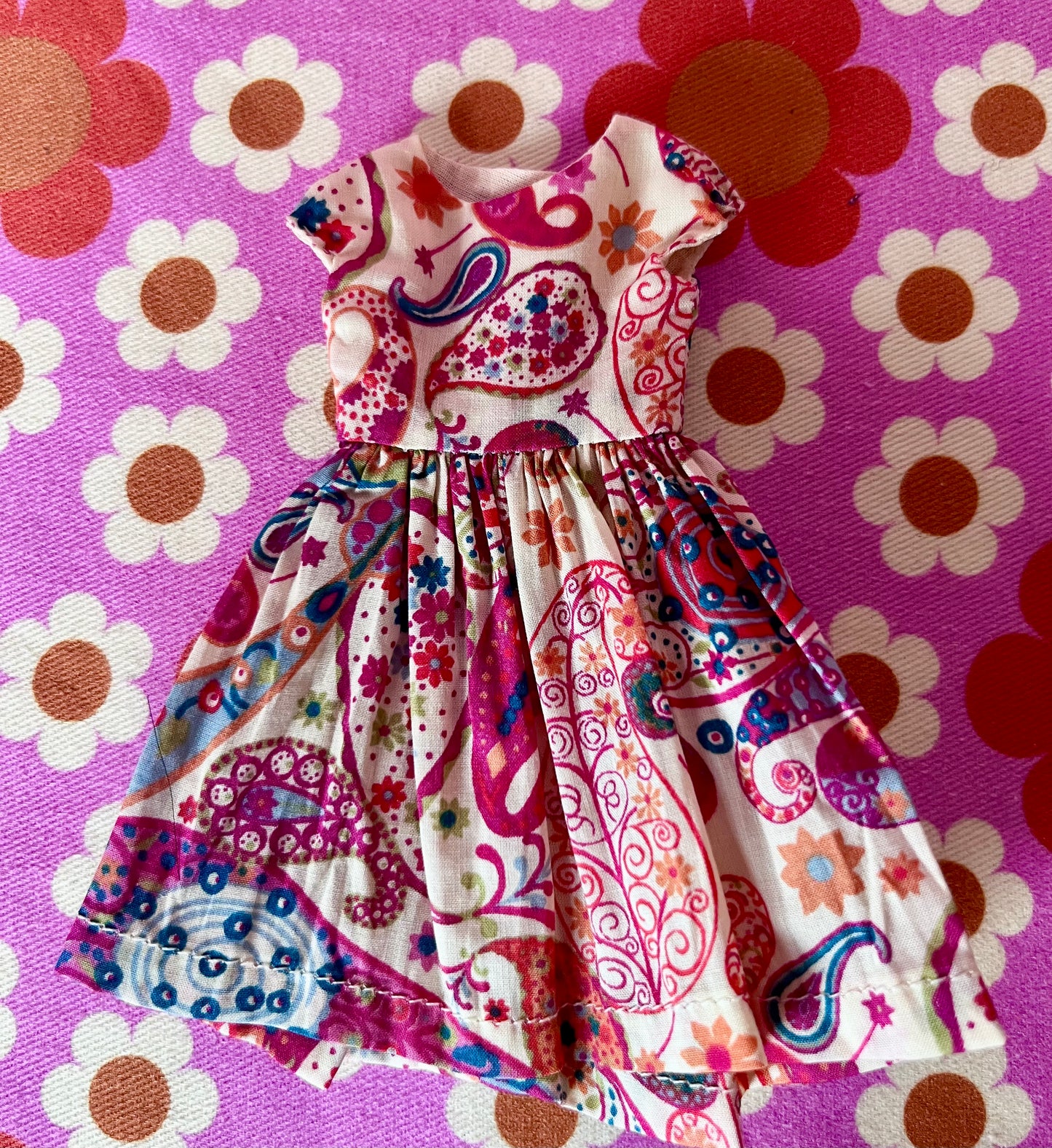 Liberty Cap Sleeve Dress for Blythe Doll