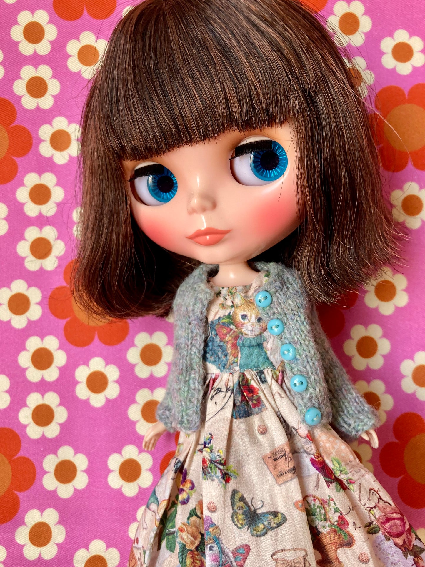 Knitted Cardigan for Blythe Doll