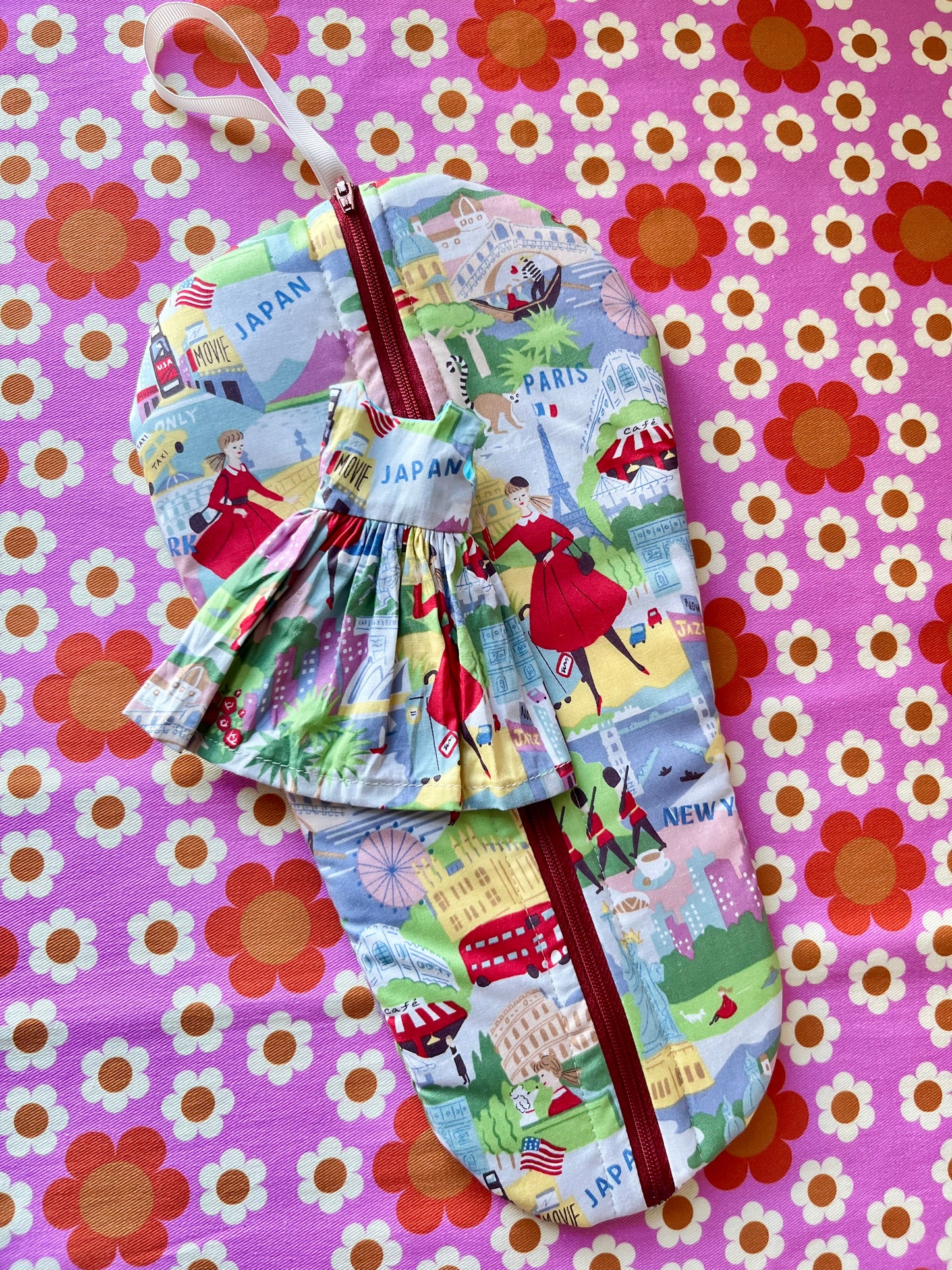 Travel Dress & Matching Carry Case for Neo-Blythe size Doll Japan