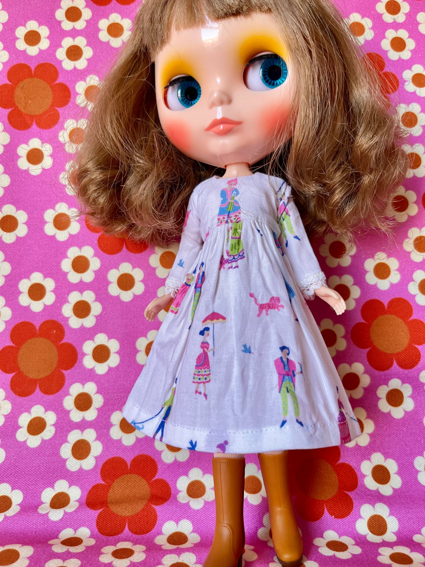 Sale Georgian Fashion Print Dress