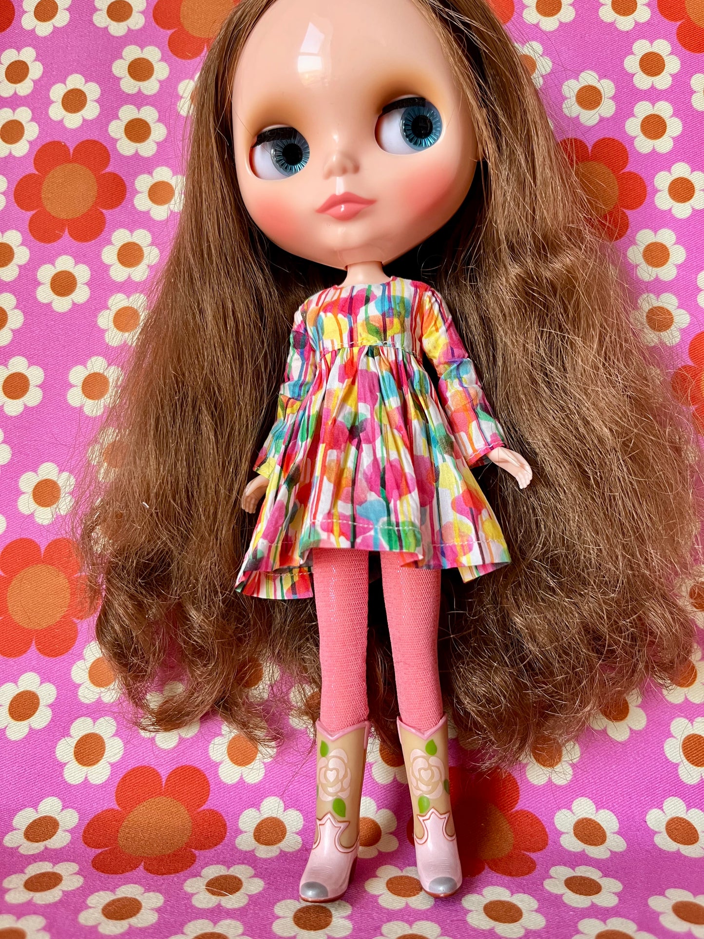 Liberty Long Sleeve Dress for Blythe Doll