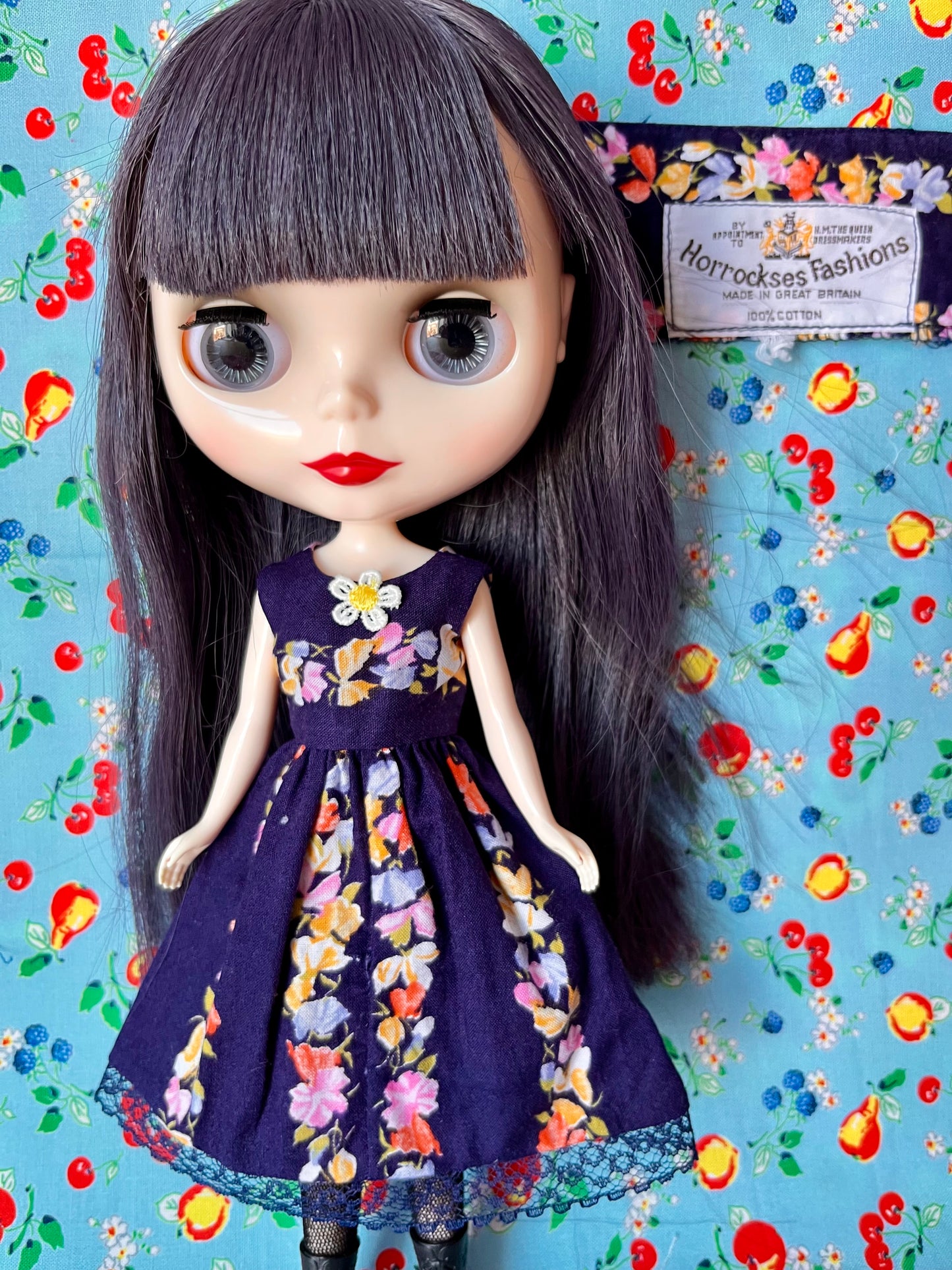 Horrockses Vintage Fabric Dress for Blythe Doll