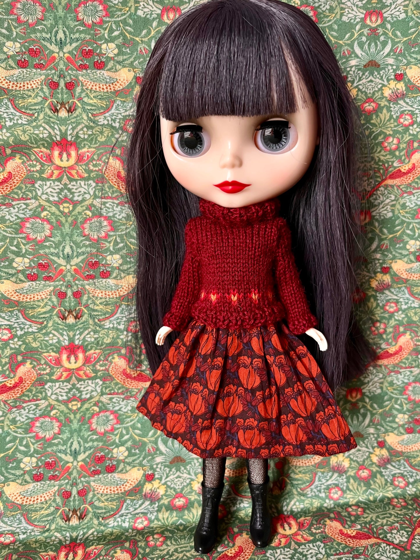 Liberty Dress & Daisy Sweater Set for Blythe Doll