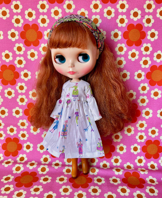 Sale Georgian Fashion Print Dress