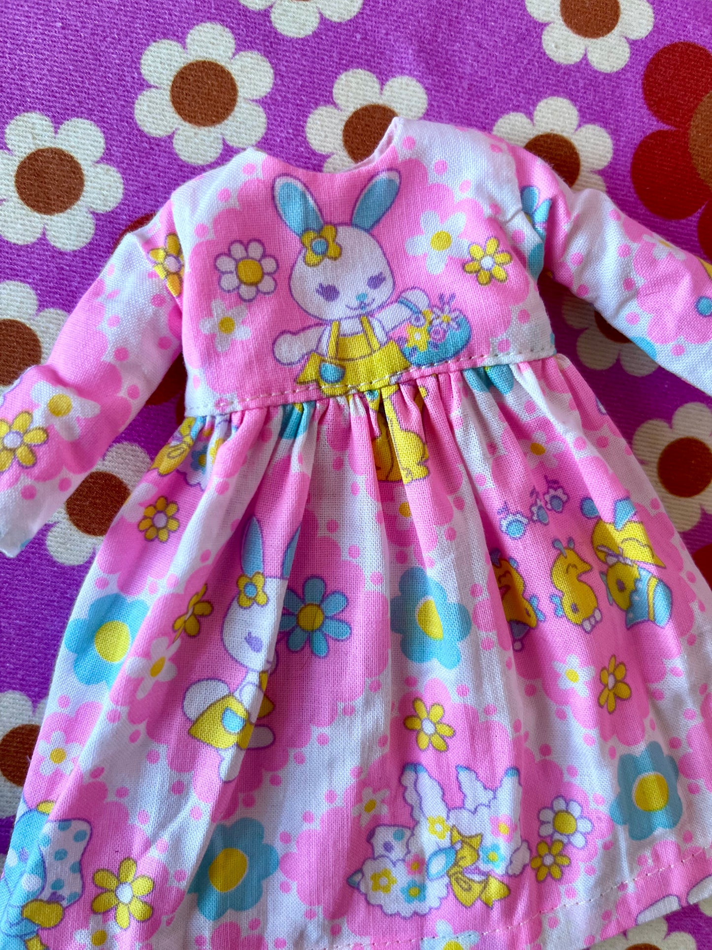 Pink Easter Bunny Dress for Blythe Doll.