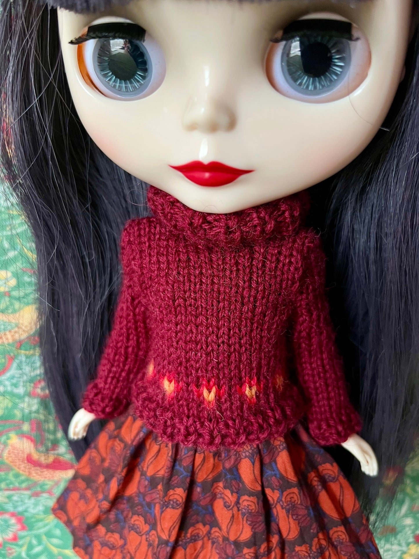 Liberty Dress & Daisy Sweater Set for Blythe Doll