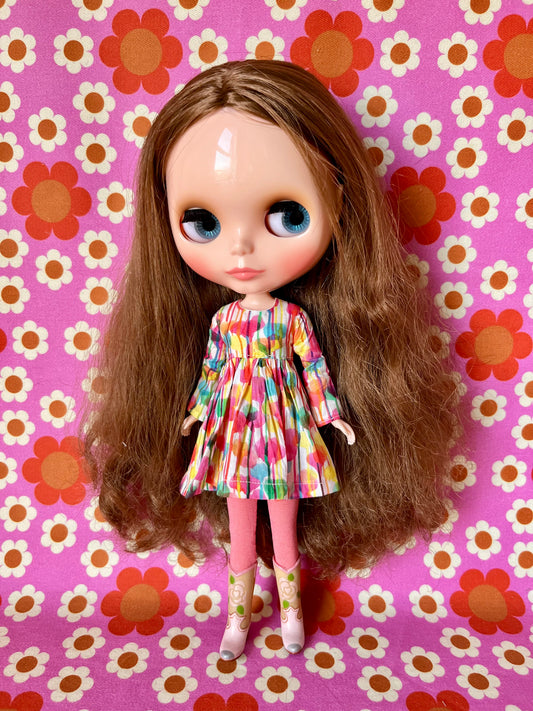 Liberty Long Sleeve Dress for Blythe Doll