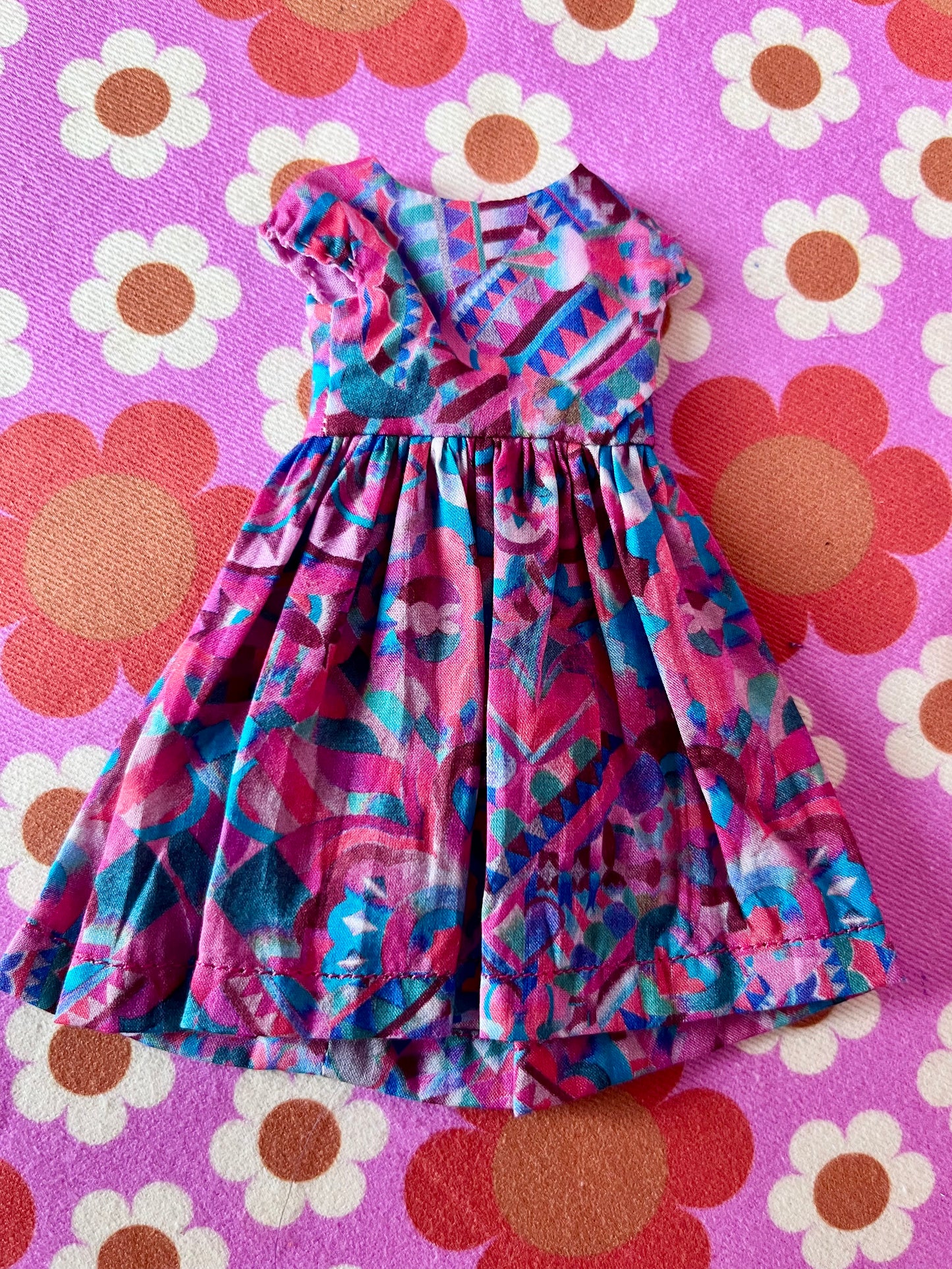 Liberty Cap Sleeve Dress for Blythe Doll