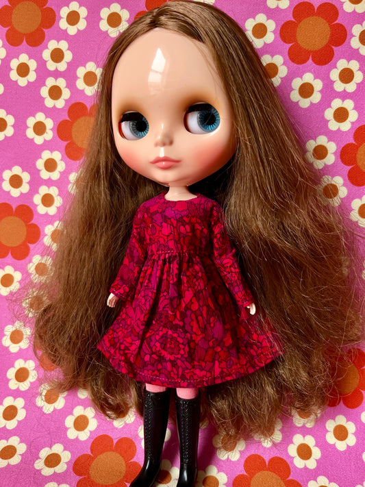 Liberty Corduroy Dress for Blythe Doll